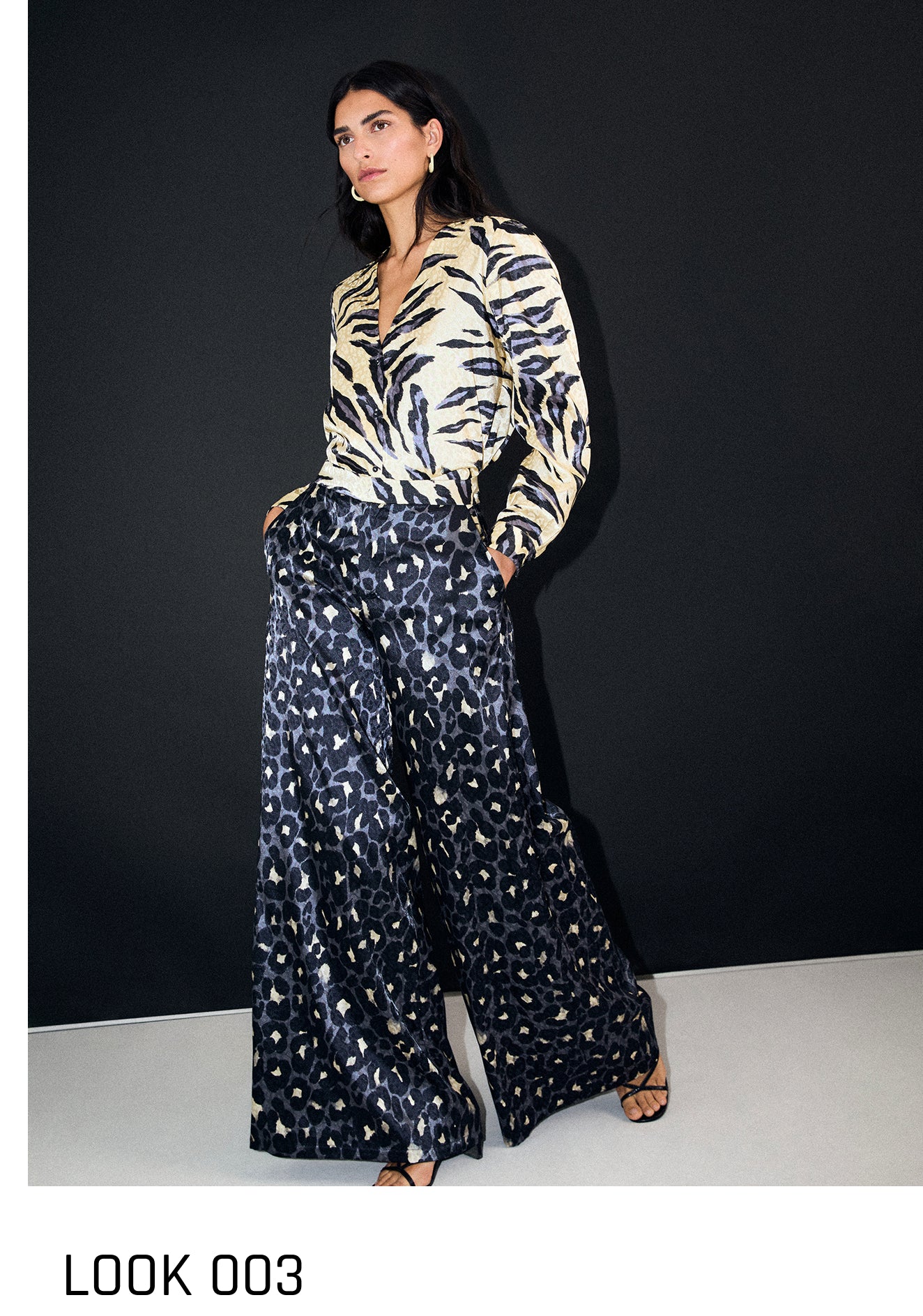 FLOWING ANIMAL PRINT TROUSERS