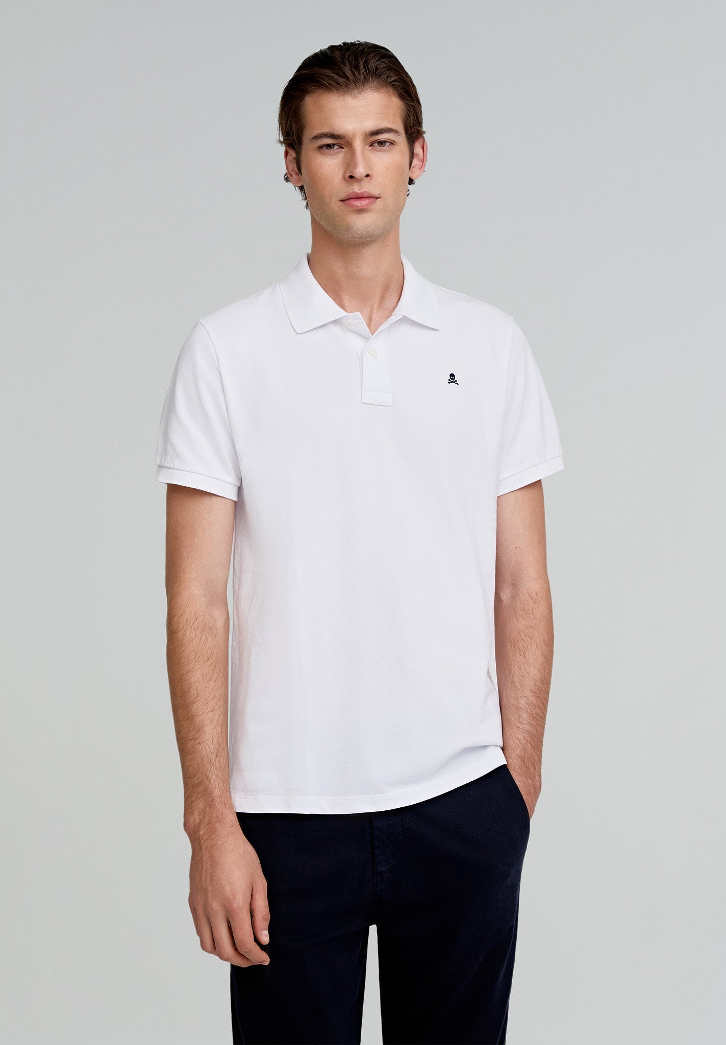 BASIC POLO SHIRT WITH CONTRAST SKULL