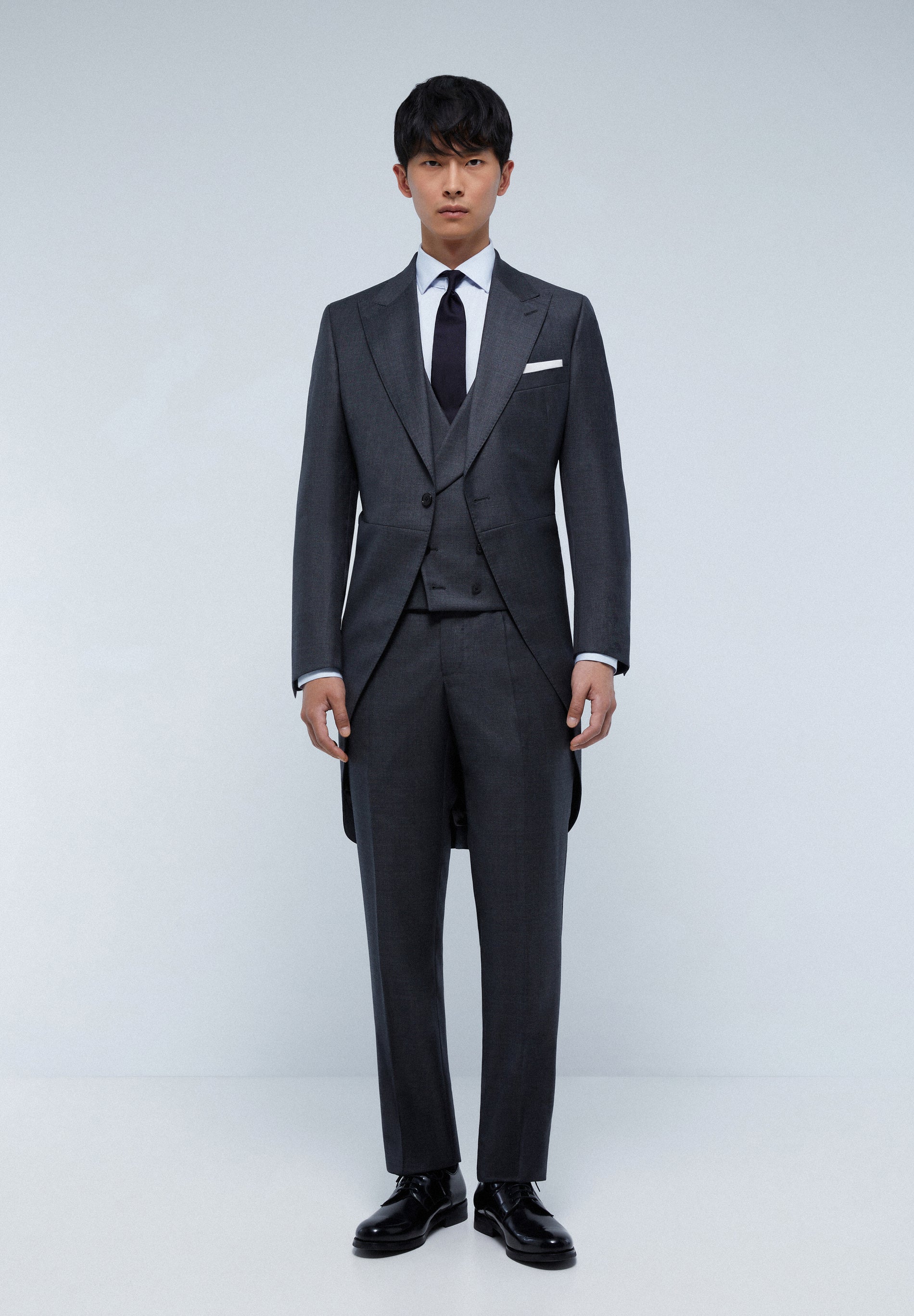 GRIJS DRIEDELIG JACQUET WOL