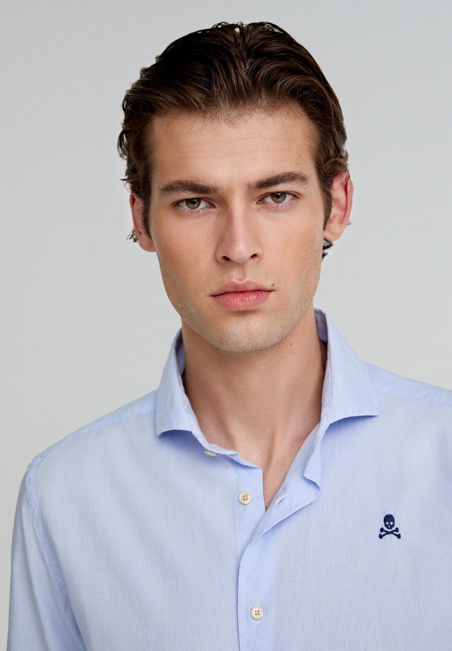 OVERHEMD FORMEEL GERUIT CONTRASTEREND DOODSKOPJE