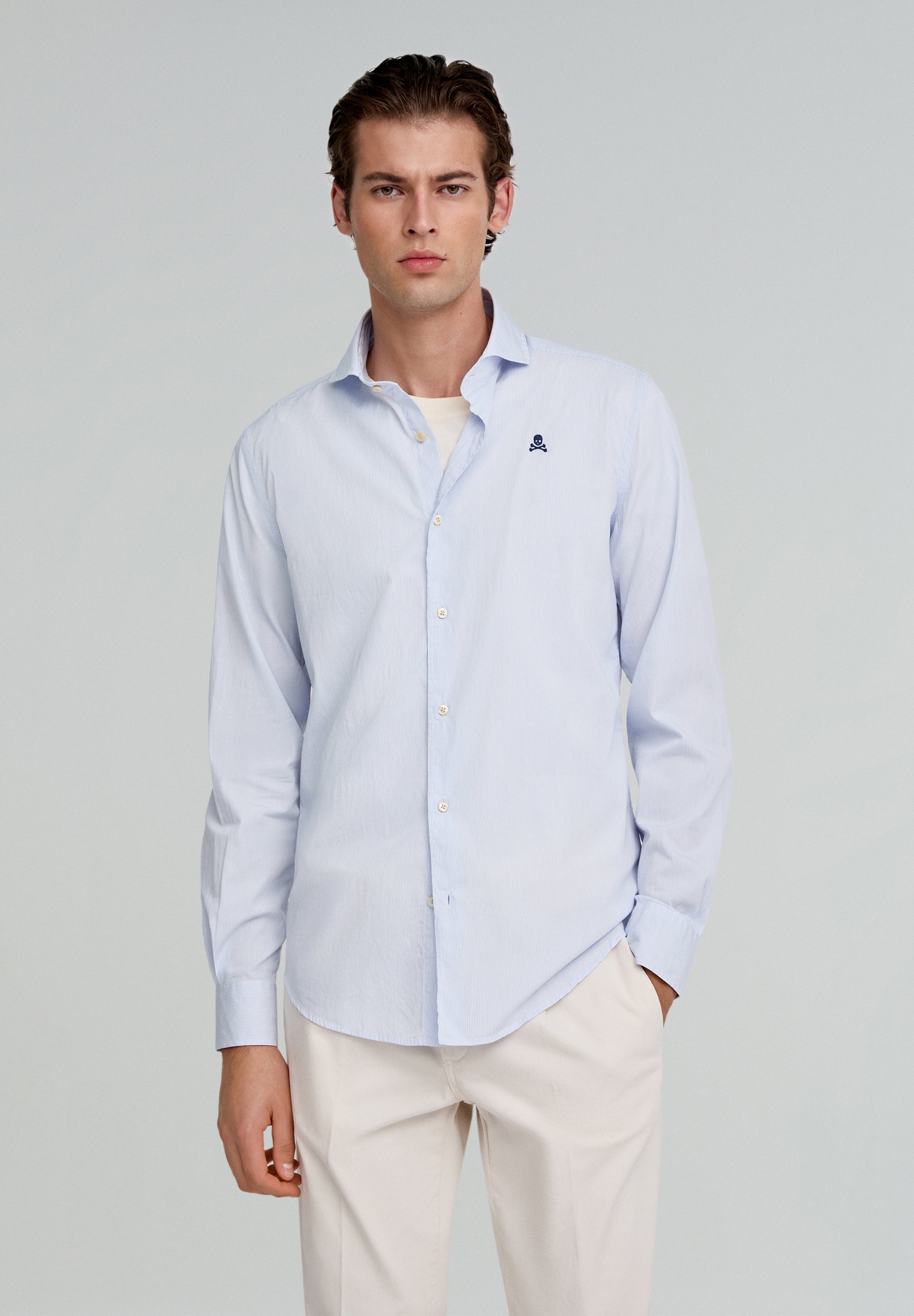 CAMISA VESTIR RAYAS CALAVERA CONTRASTE - Scalpers