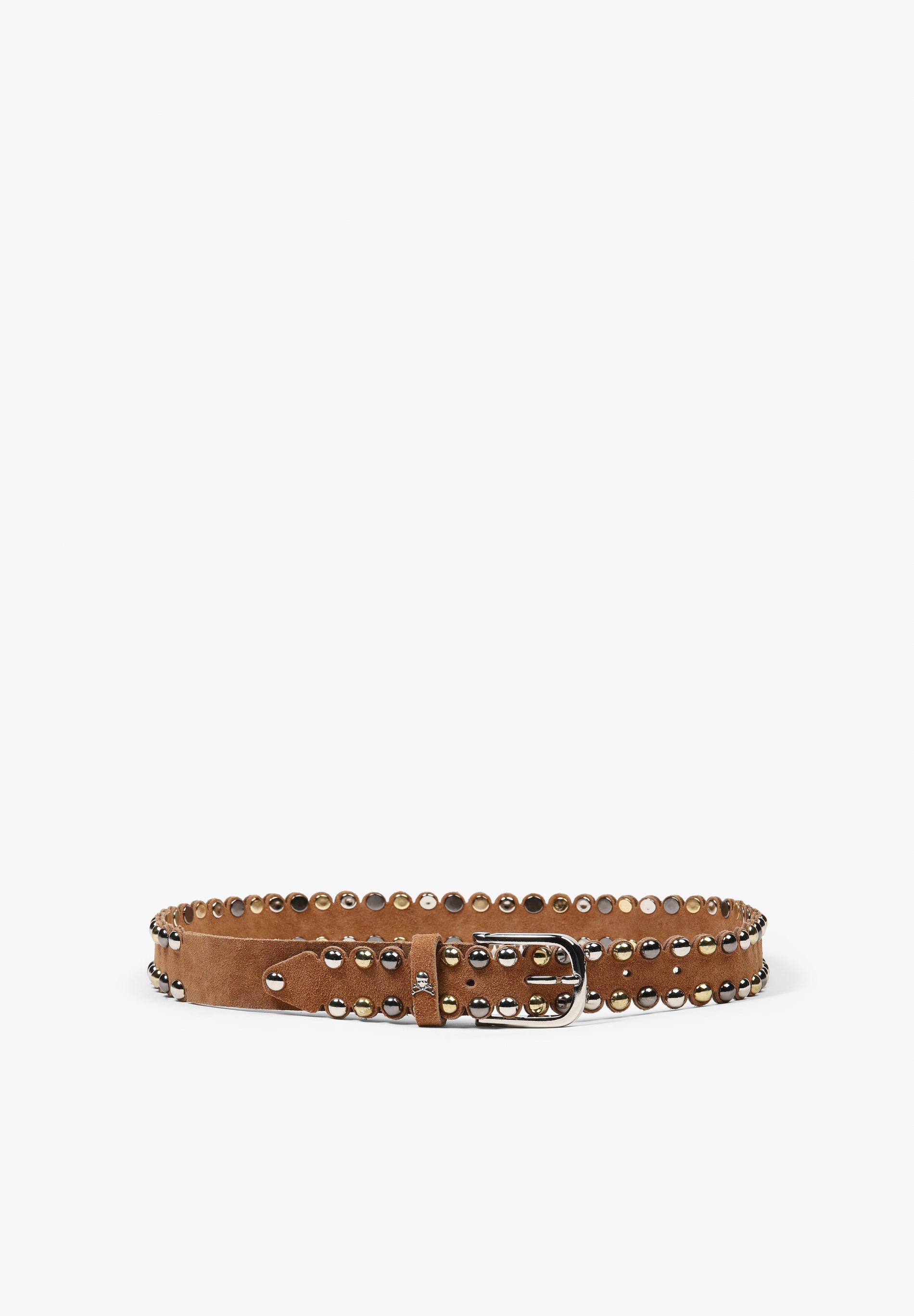 STUDDED SUEDE BELT