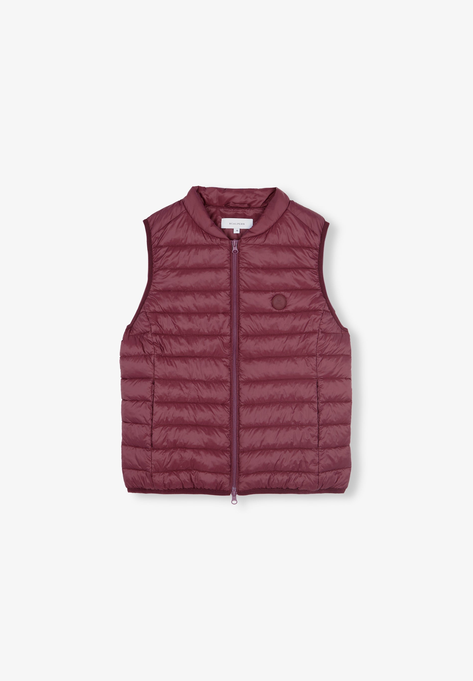 QUILTED GILET WITH SKULL DETAIL