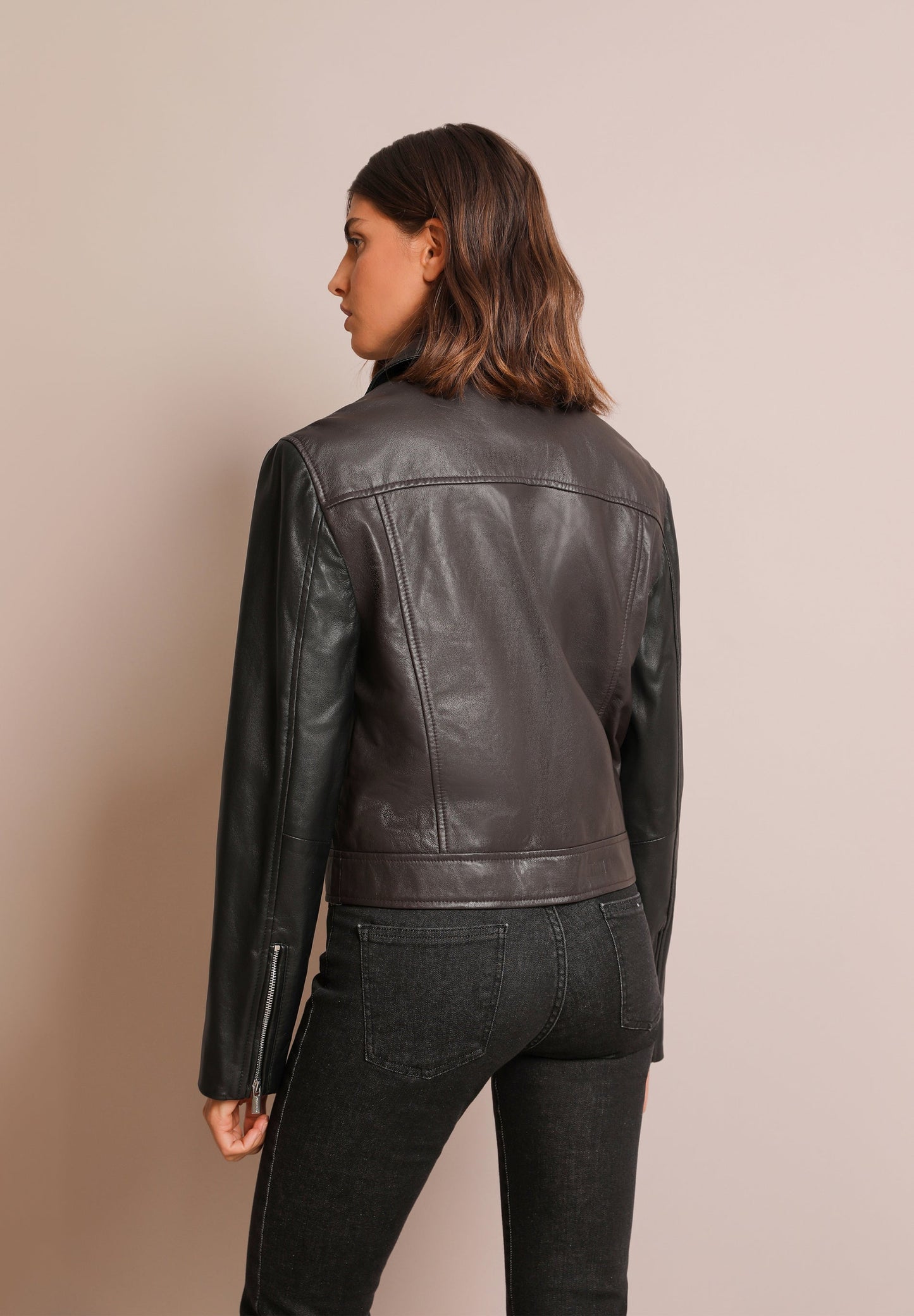 TWO-TONE BIKER JACKET