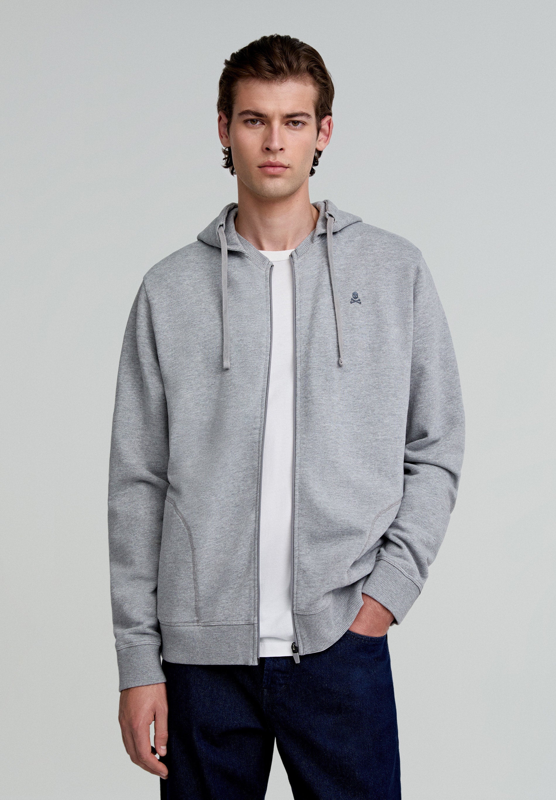 SWEATER CAPUCHON DOODSHOOFD CONTRAST