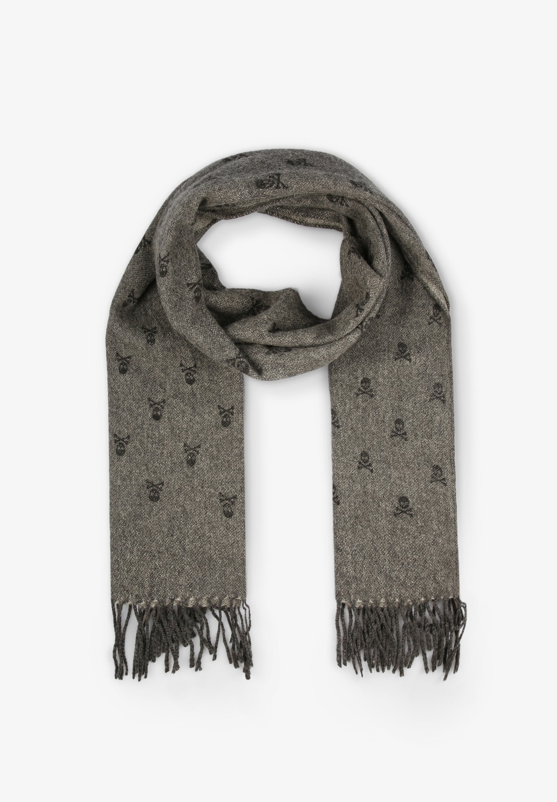 DOUBLE SKULL SCARF