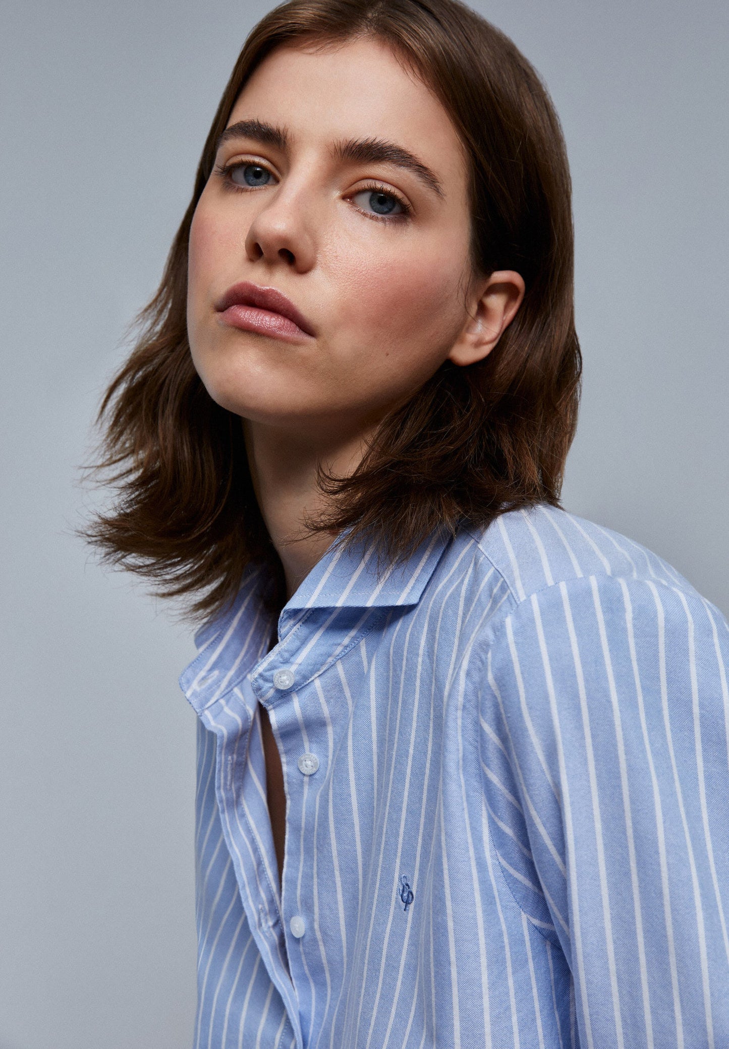 KLASSIEKE BLOUSE BORDUURSEL BORST