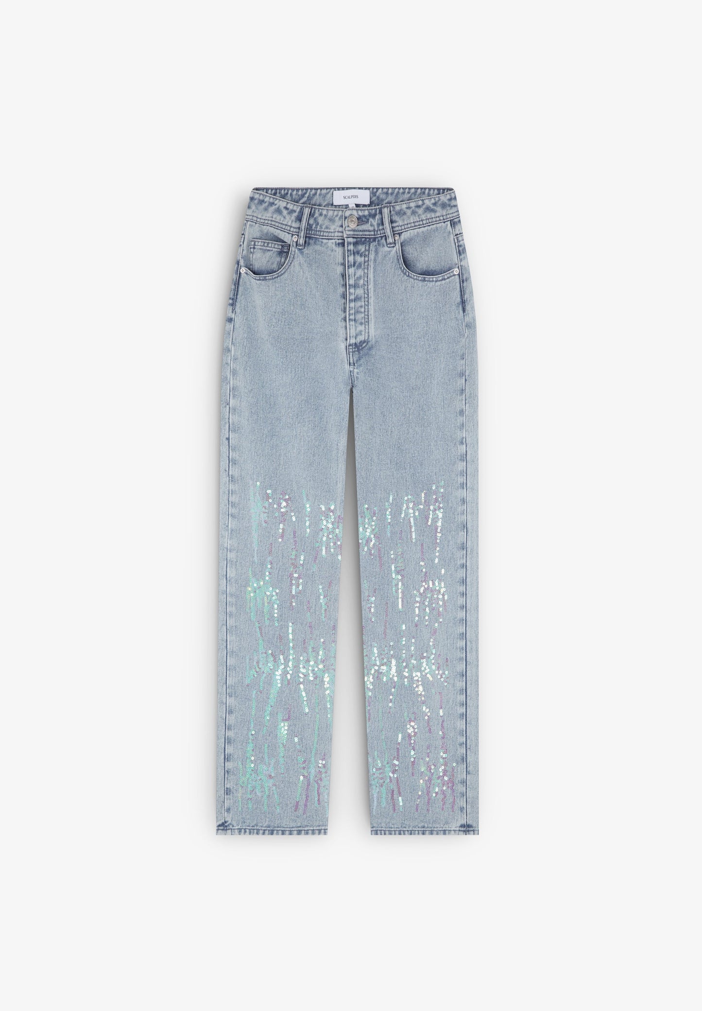 RELAXED JEANS WITH SEQUIN DETAIL