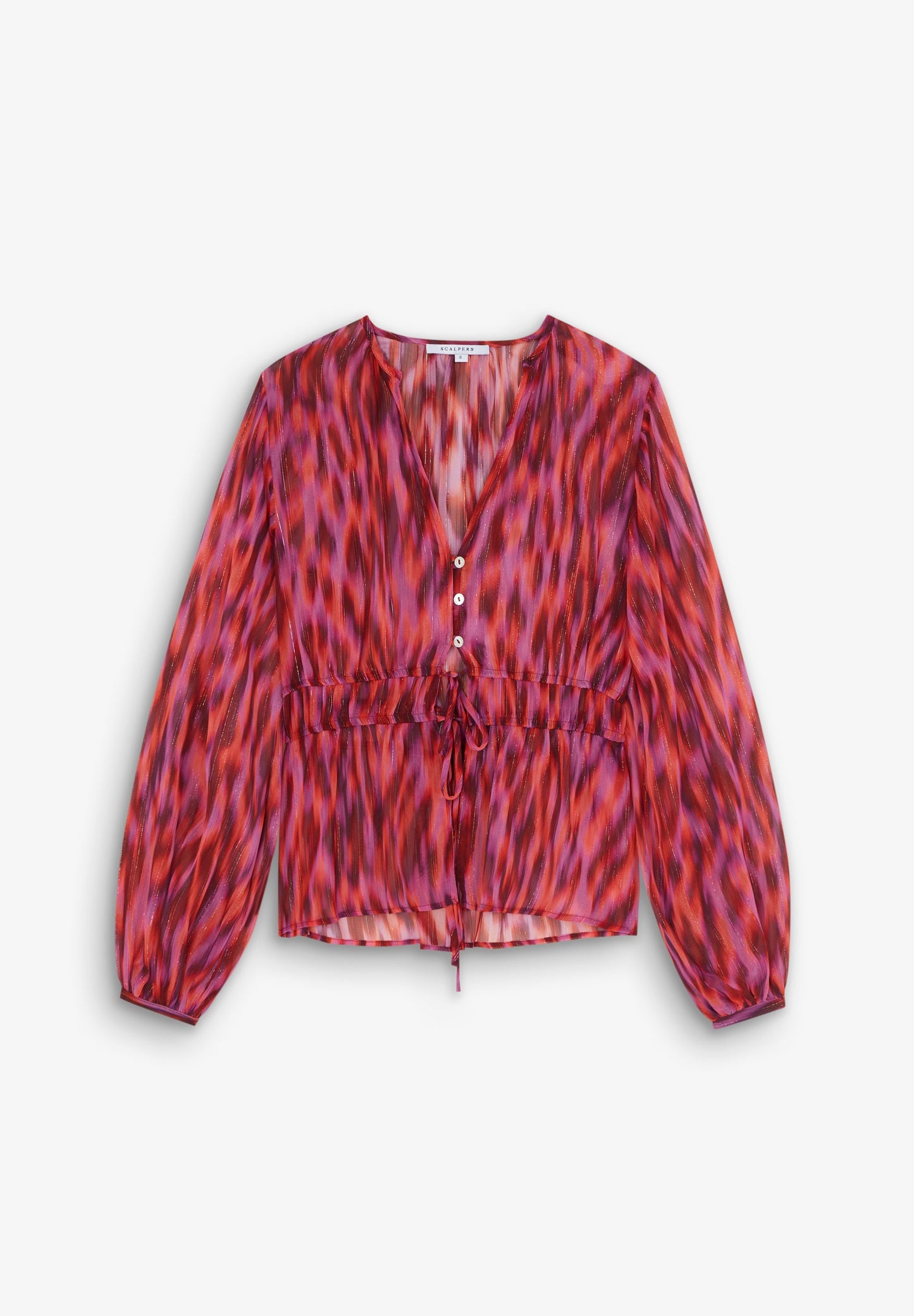 PRINTED BLOUSE WITH LUREX
