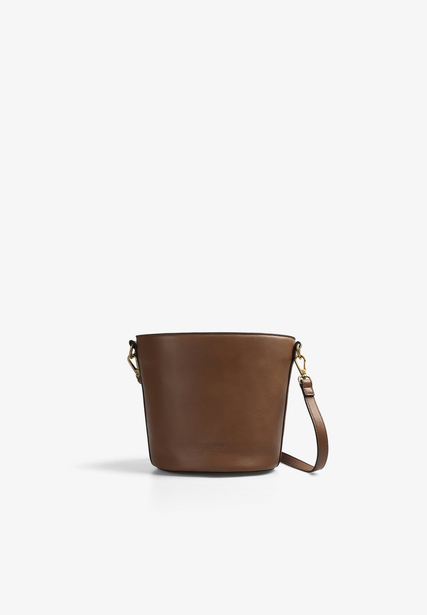 LEATHER BUCKET BAG WITH STUDS DETAIL