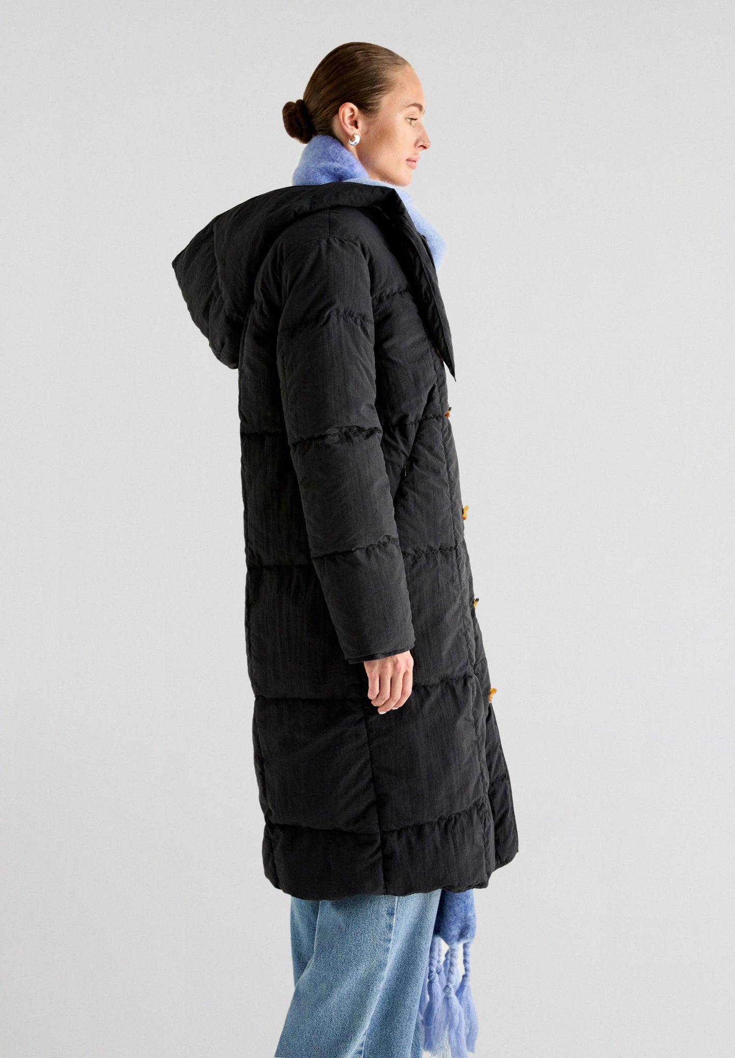 BOW HOODIE PUFFER COAT