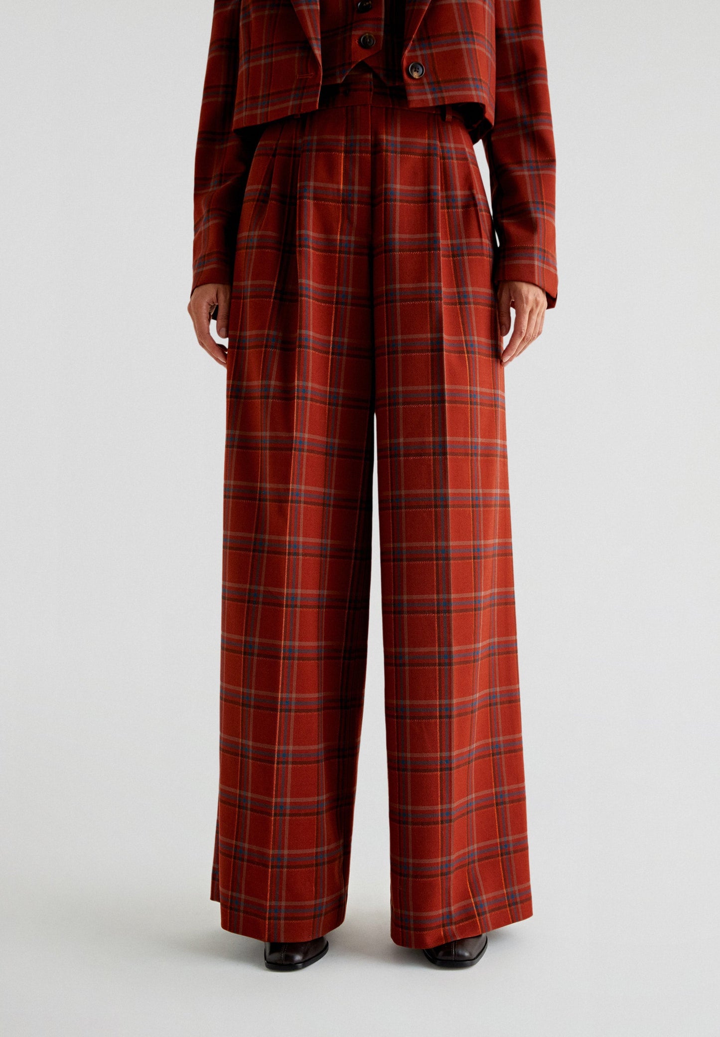 TERRACOTTA CHECK PANT