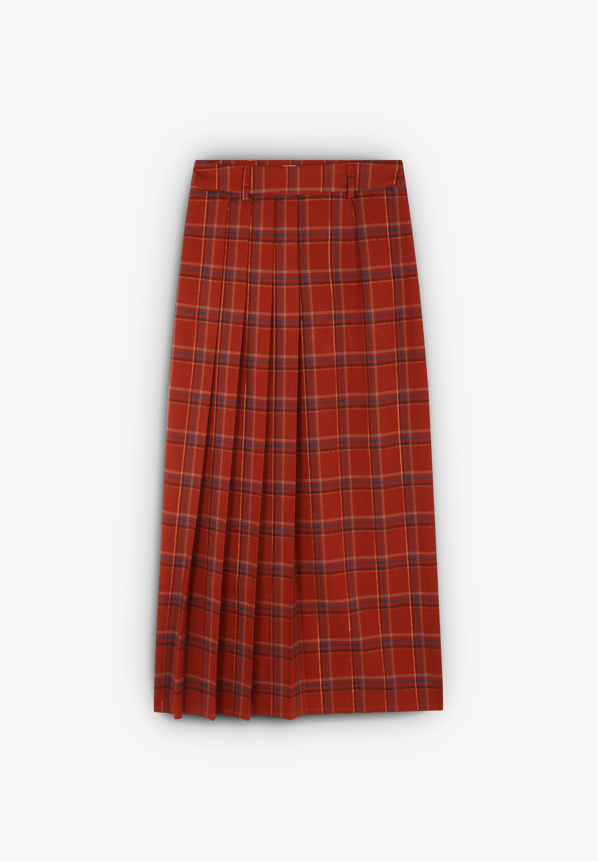 TERRACOTTA CHECK SKIRT