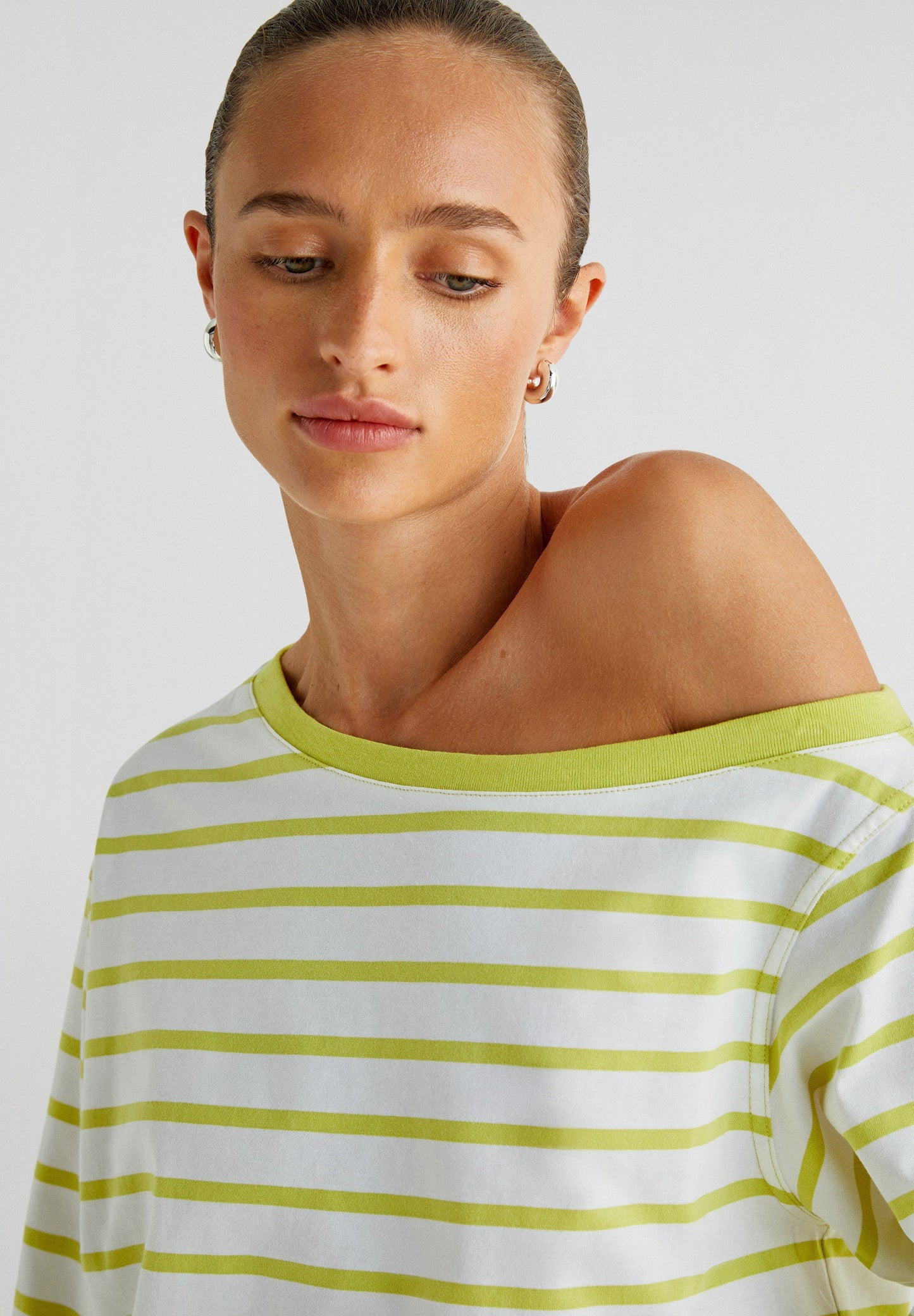 ASYMMETRIC STRIPED T-SHIRT