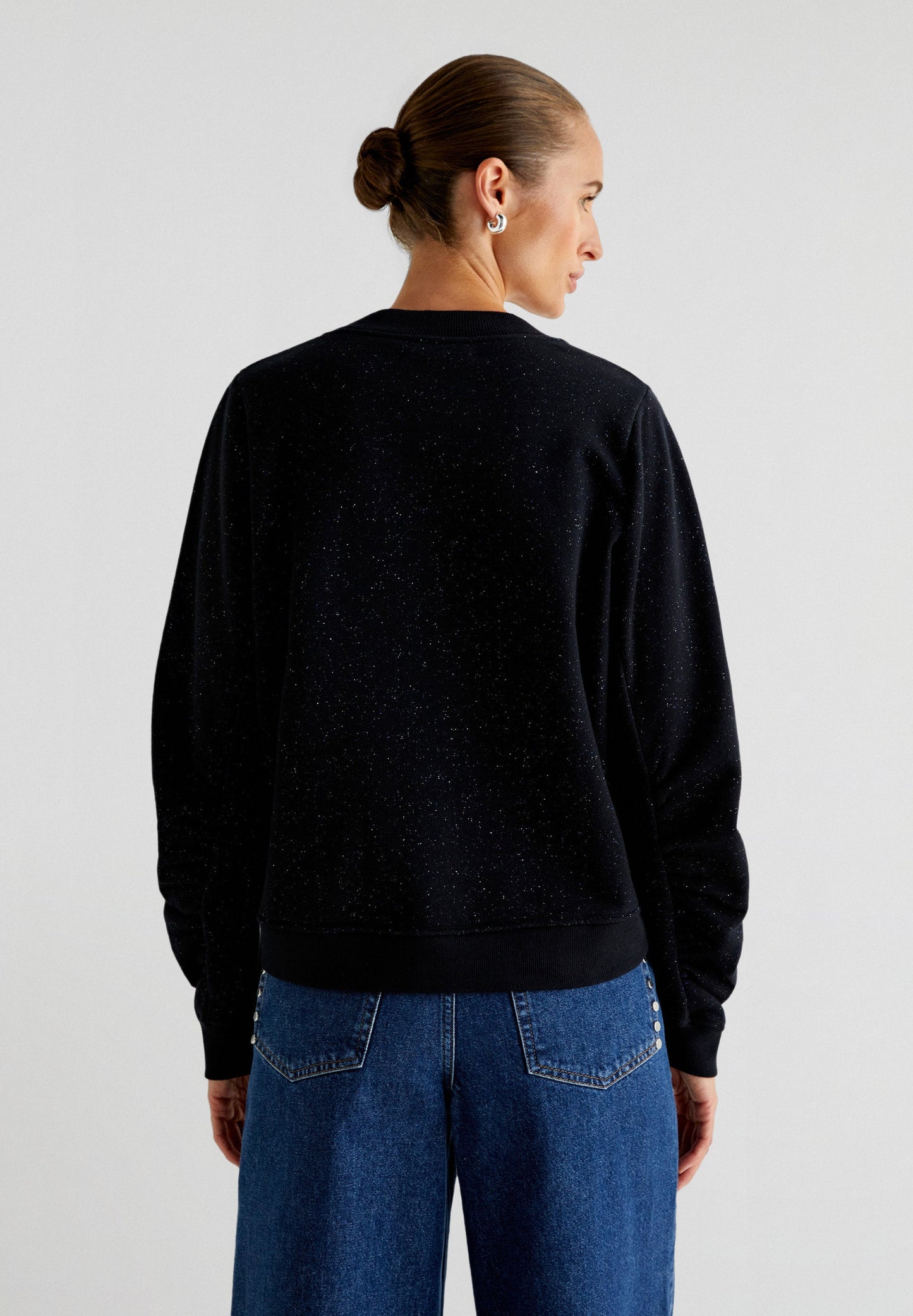 GATHERED LUREX SWEATER