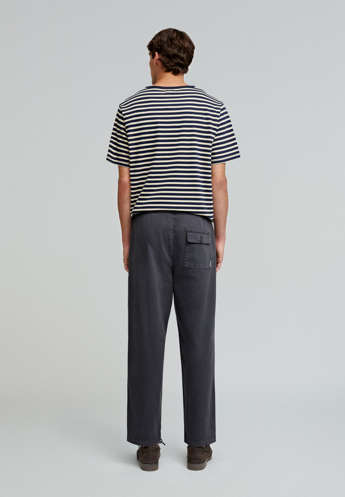 RELAXED FIT TROUSERS WITH ELASTICATED WAISTBAND