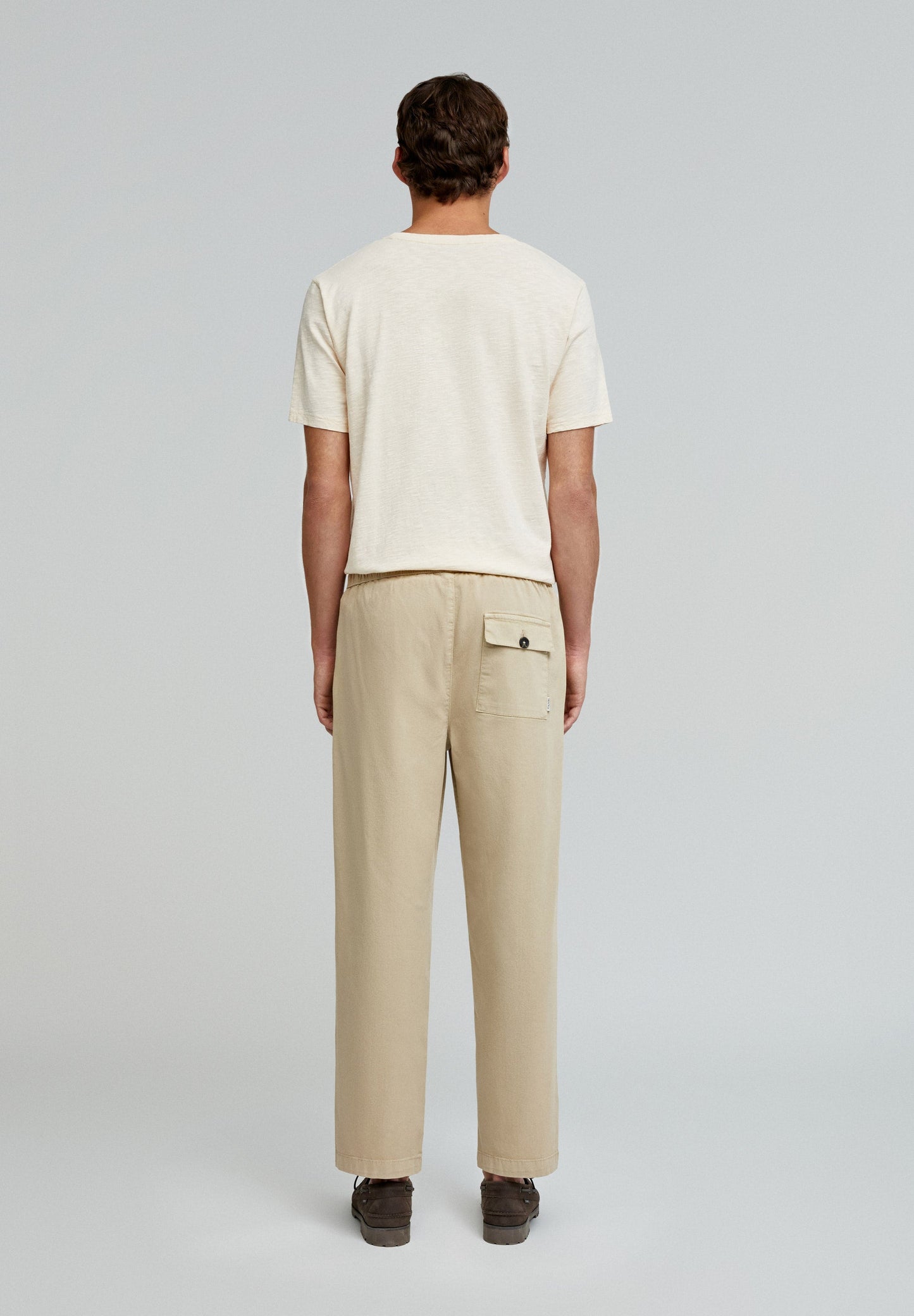 RELAXED FIT TROUSERS WITH ELASTICATED WAISTBAND