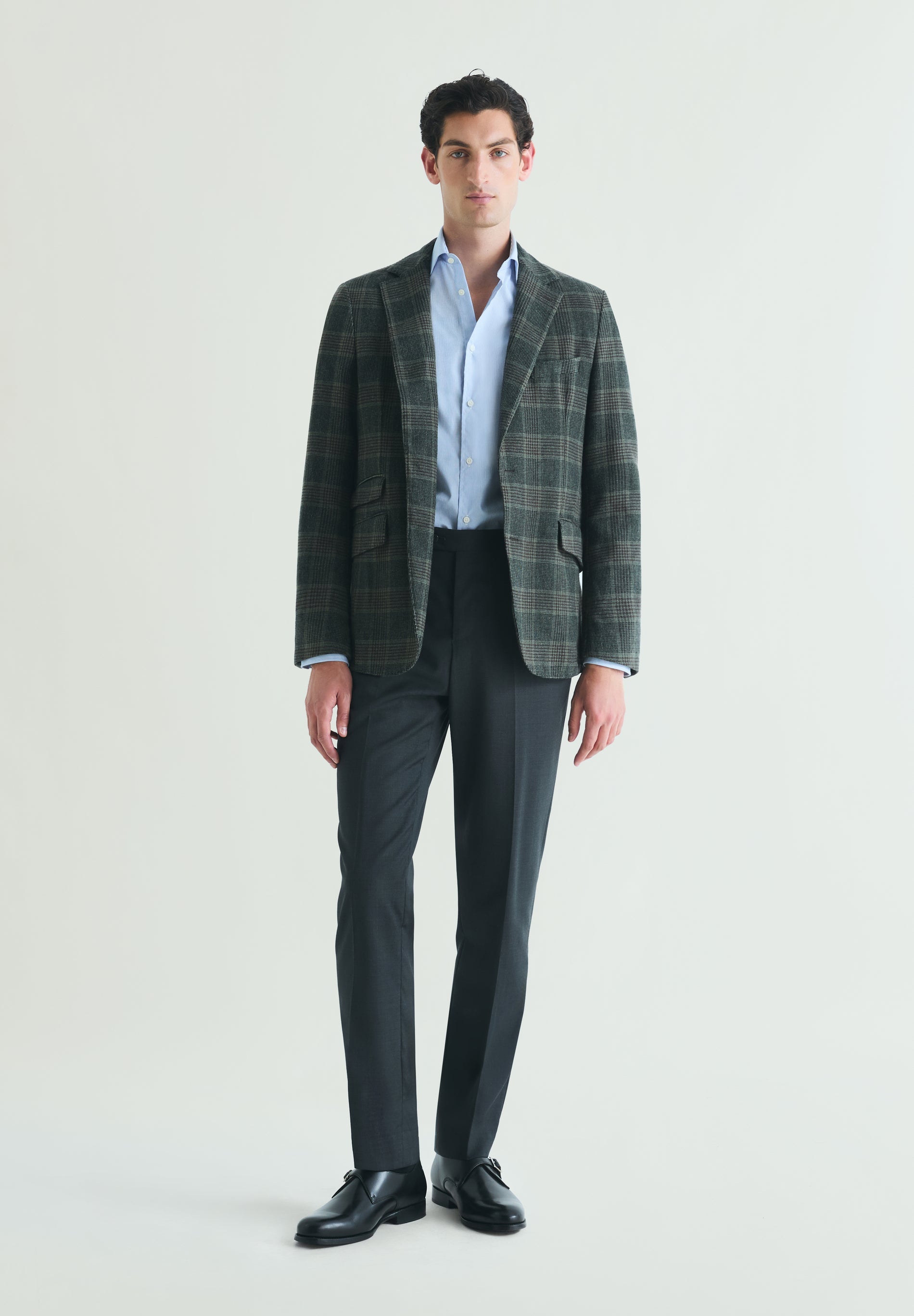 WOOL CHECK BLAZER
