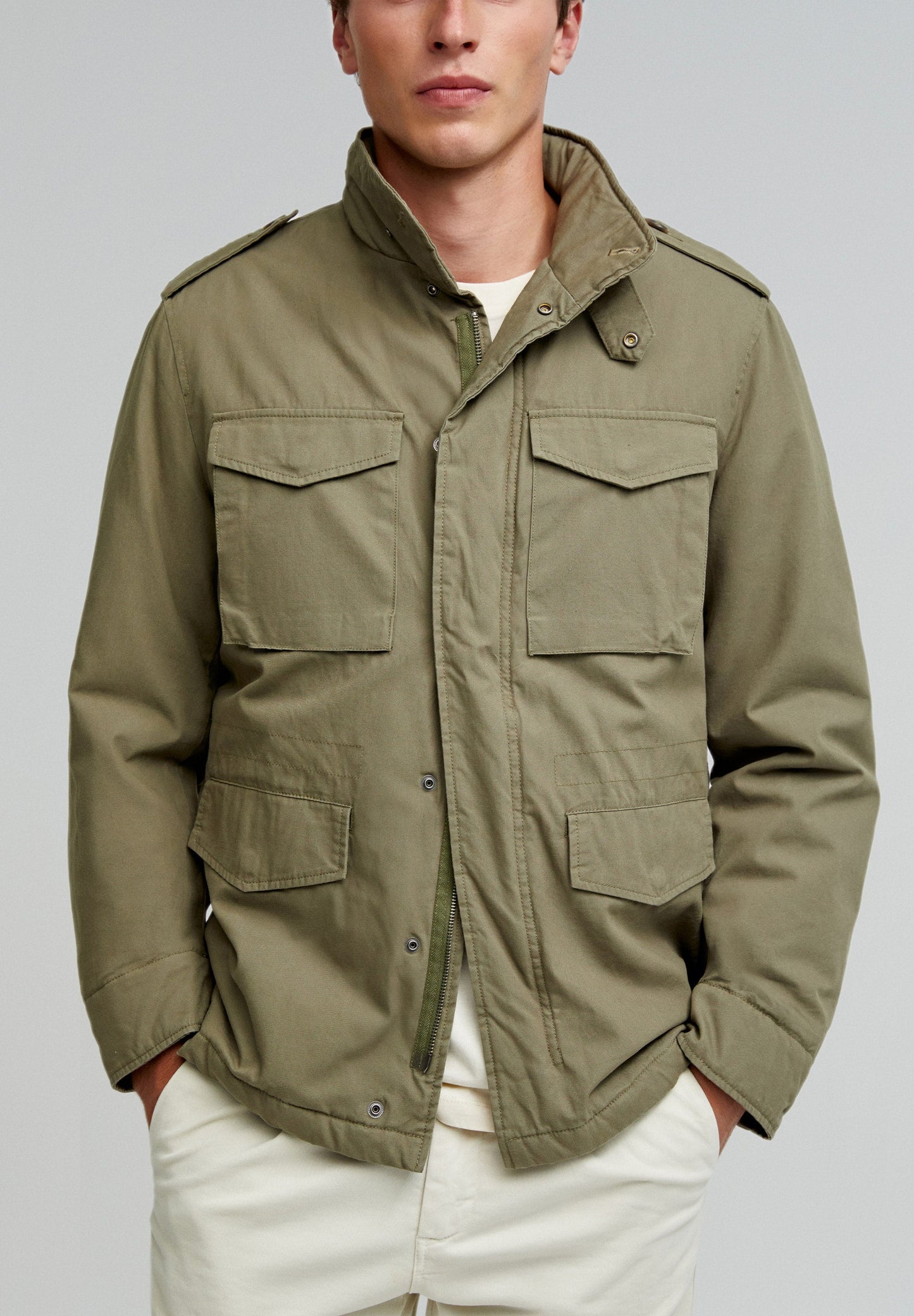 MILITARY JACKET WITH POCKETS