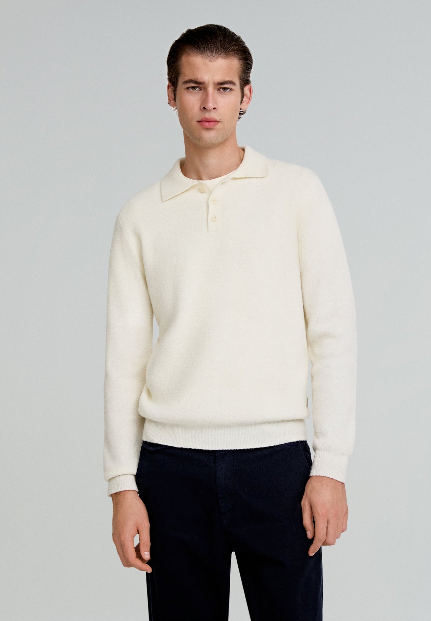 SOFT TOUCH POLO SHIRT-STYLE SWEATER