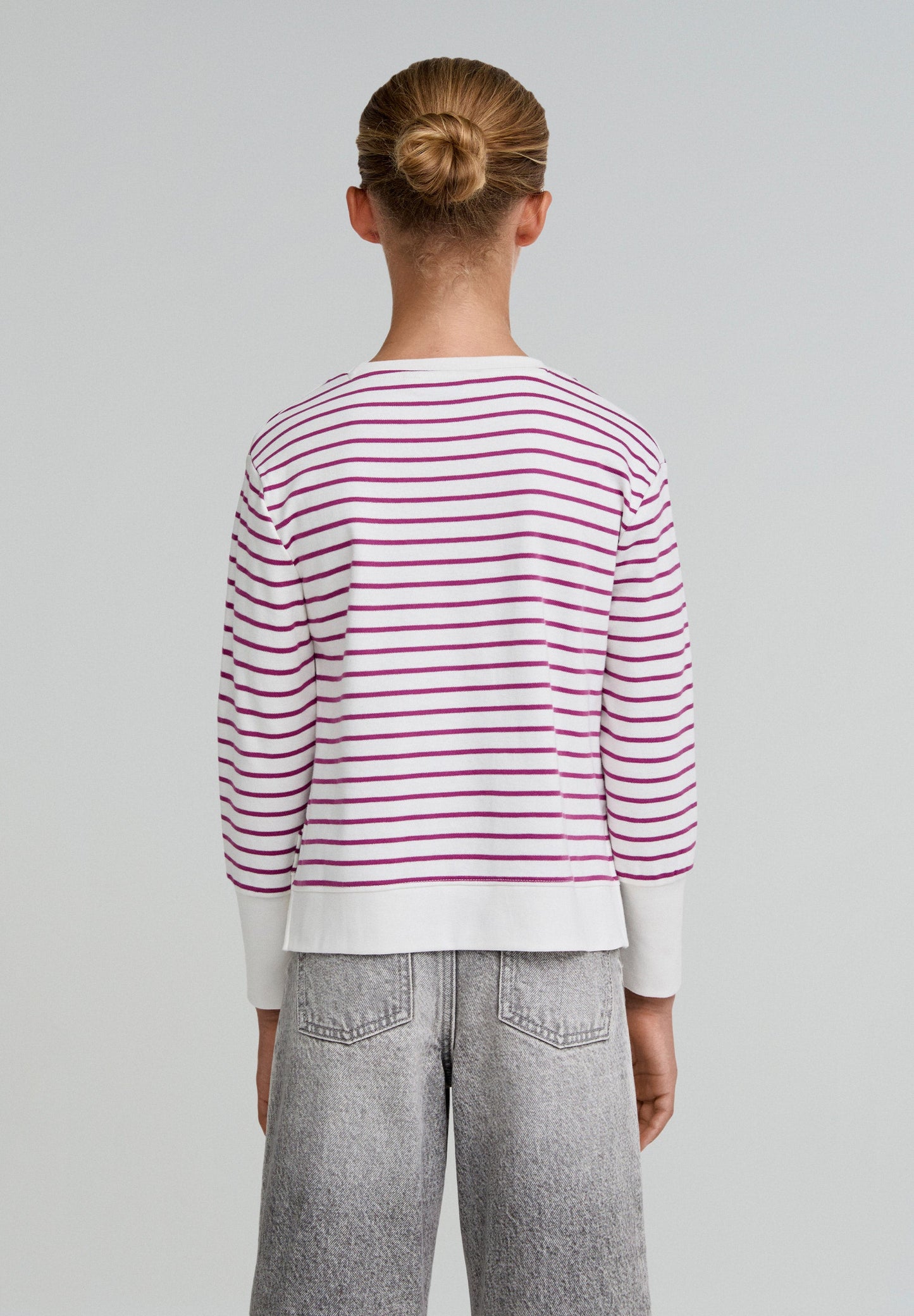 STRIPED SWEATSHIRT WITH SKULL