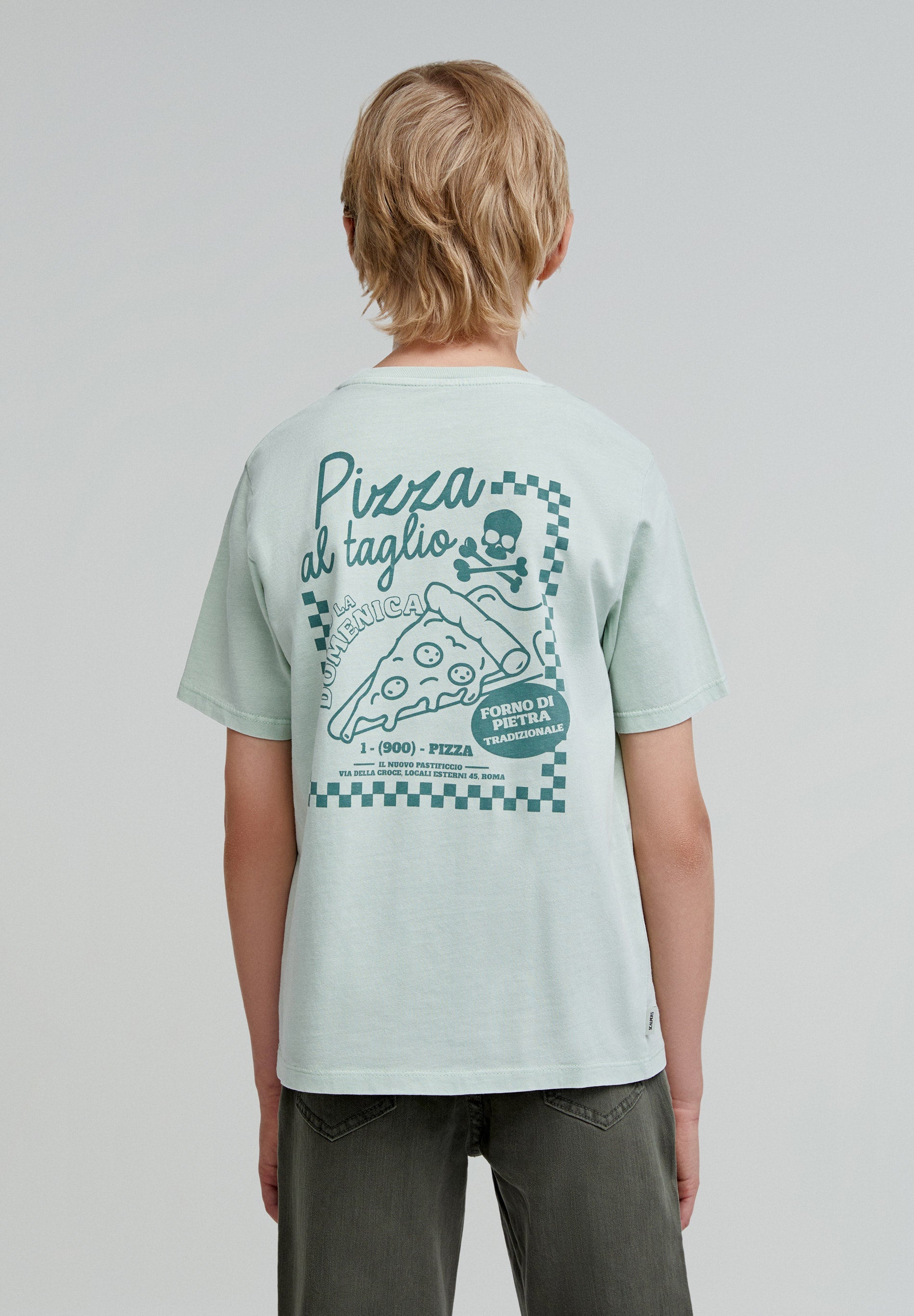 PIZZA PRINT T-SHIRT