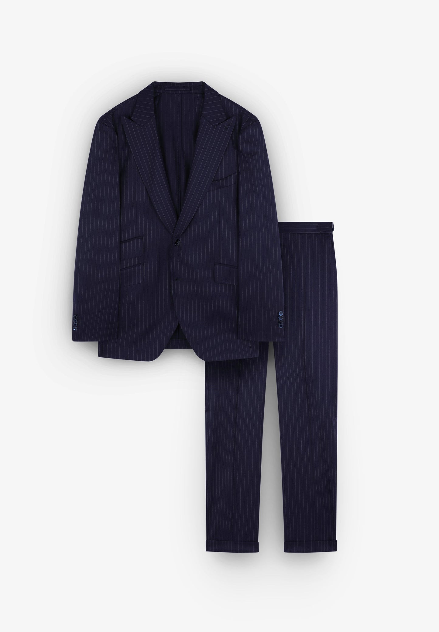 TRAJE AZUL LANA RAYAS