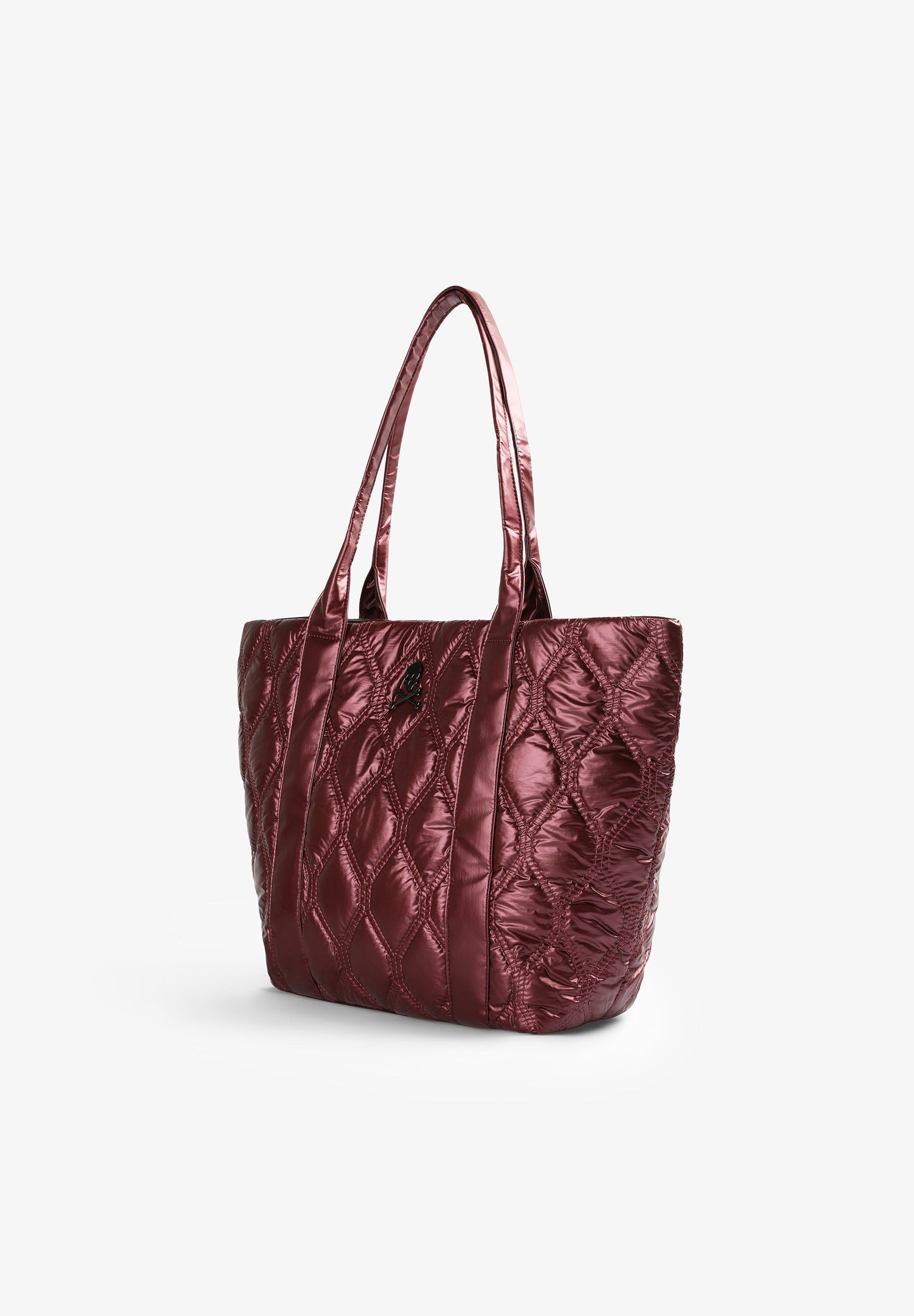 METALLIC QUILTED TOTE BAG