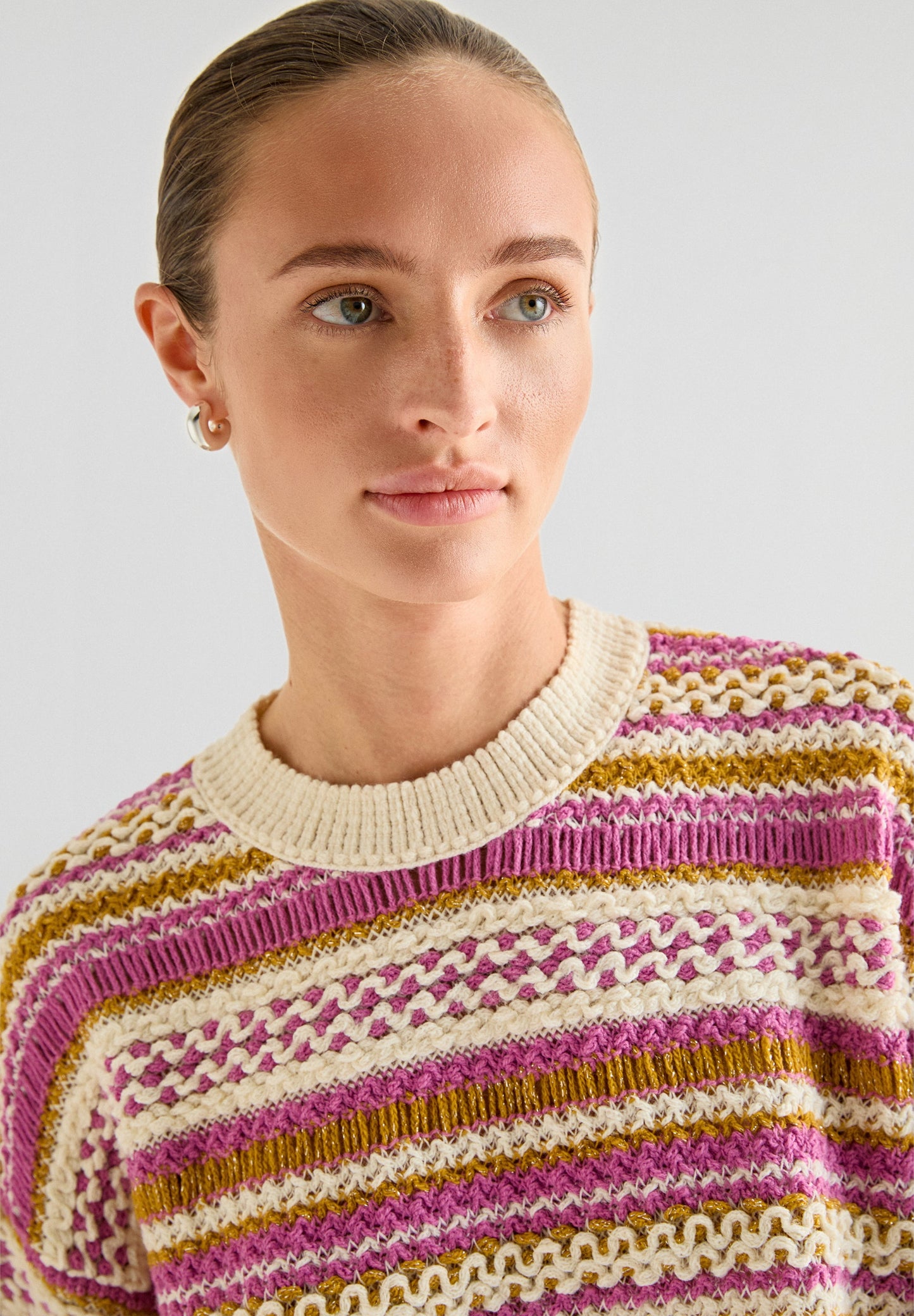 STRIPES CROCHET JUMPER