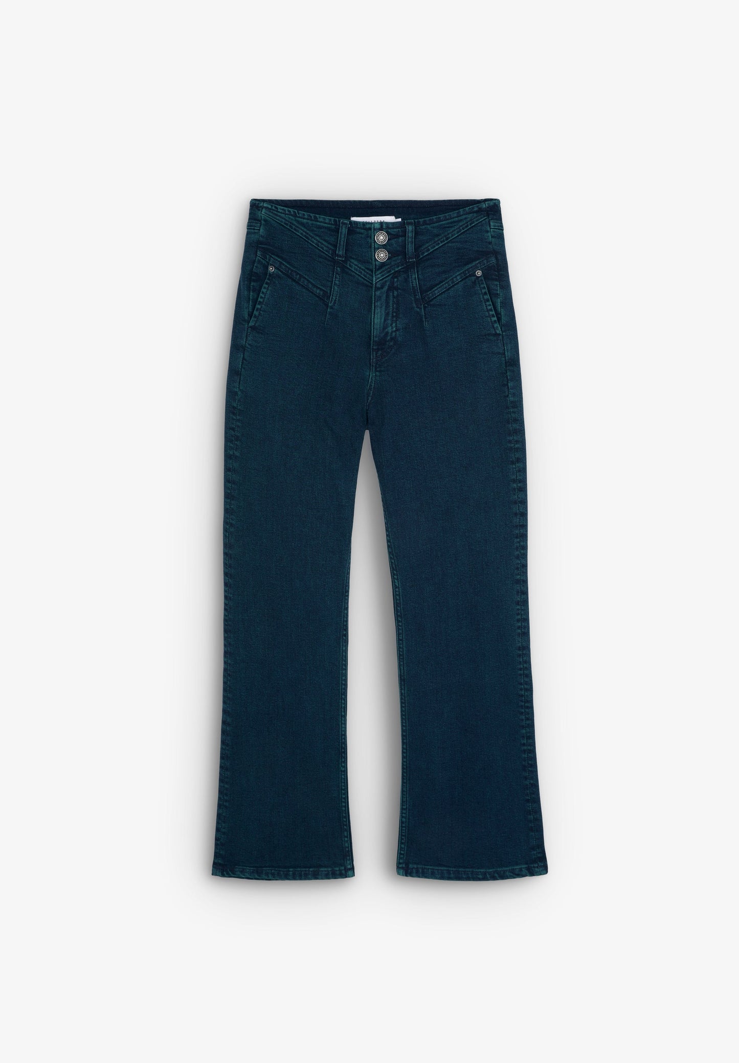 STRAIGHT JEANS WITH JEWEL BUTTON