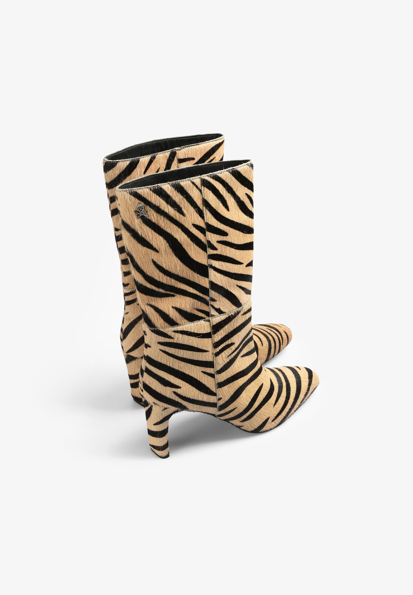 ZEBRA PRINT HIGH-HEEL BOOTS