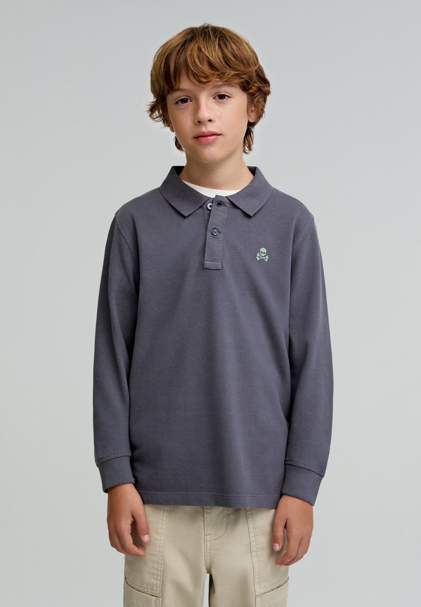 SKULL LS POLO KIDS