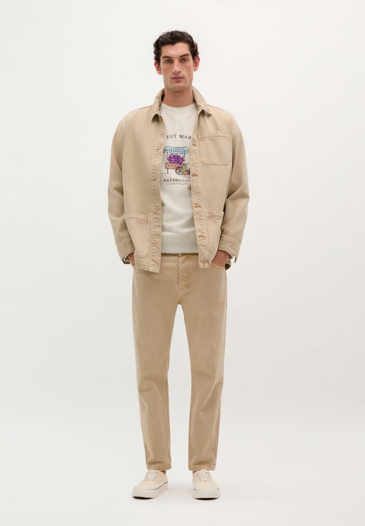 SWEATER GEBORDUURDE MOTIEVEN