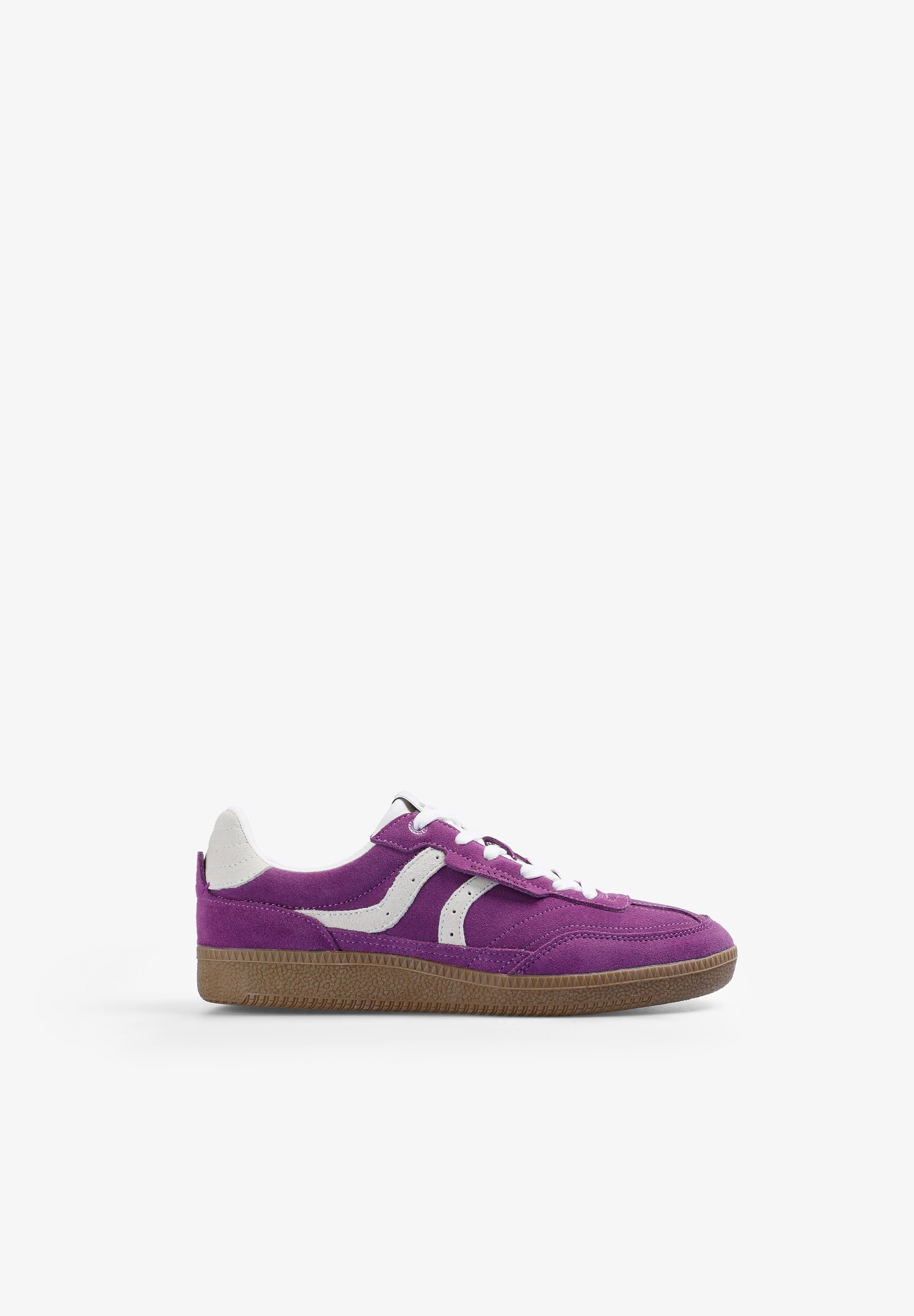 TWEEKLEURIGE LEREN SNEAKERS