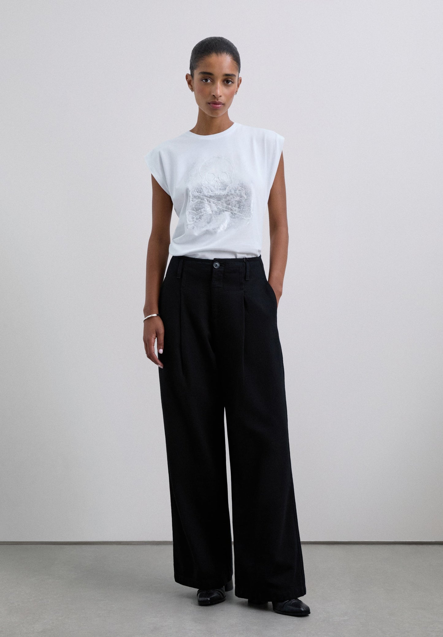 T-SHIRT PRINT METALLIC DOODSHOOFD