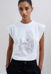 T-SHIRT PRINT METALLIC DOODSHOOFD