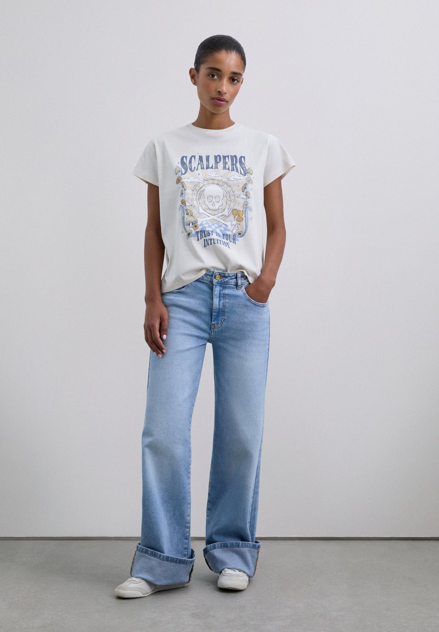 PRINT ROCK DOODSHOOFD T-SHIRT