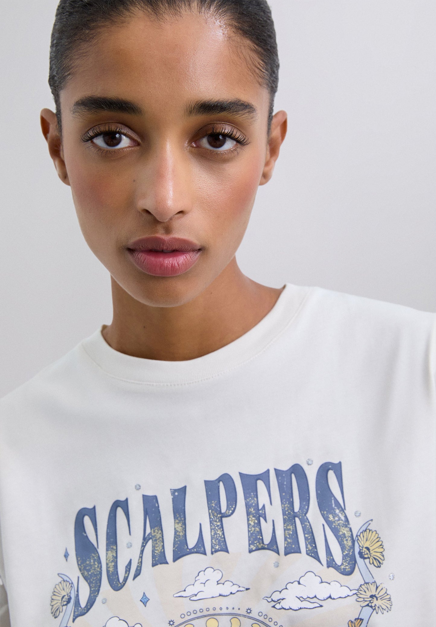 PRINT ROCK DOODSHOOFD T-SHIRT