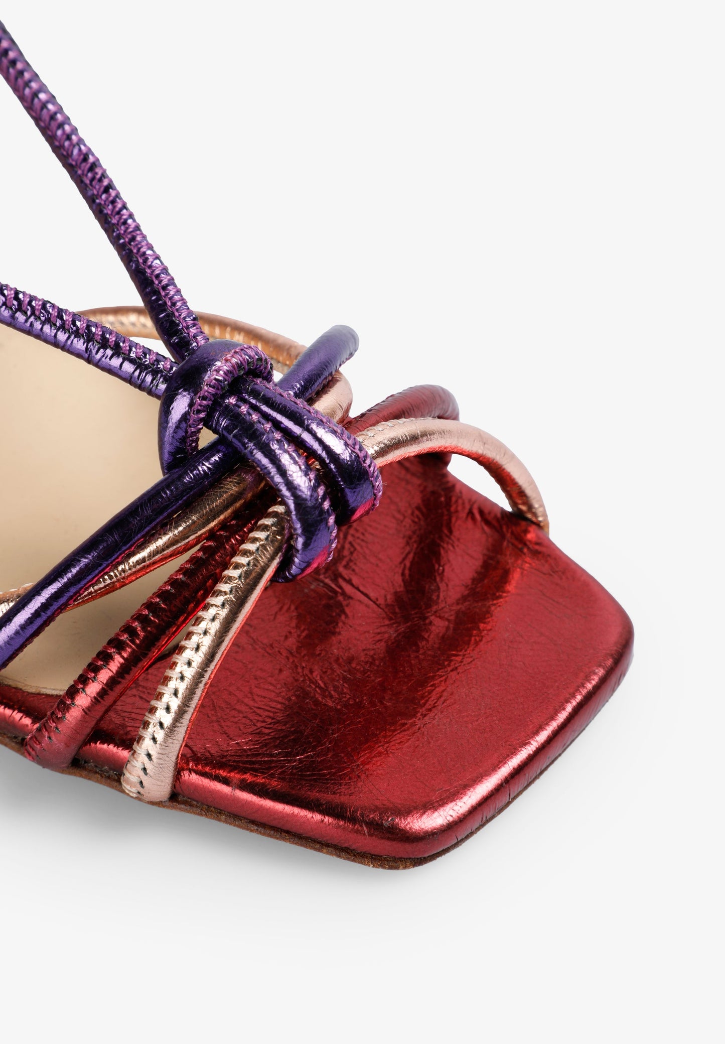 SANDALIAS TACÓN NUDO MULTICOLOR - Scalpers