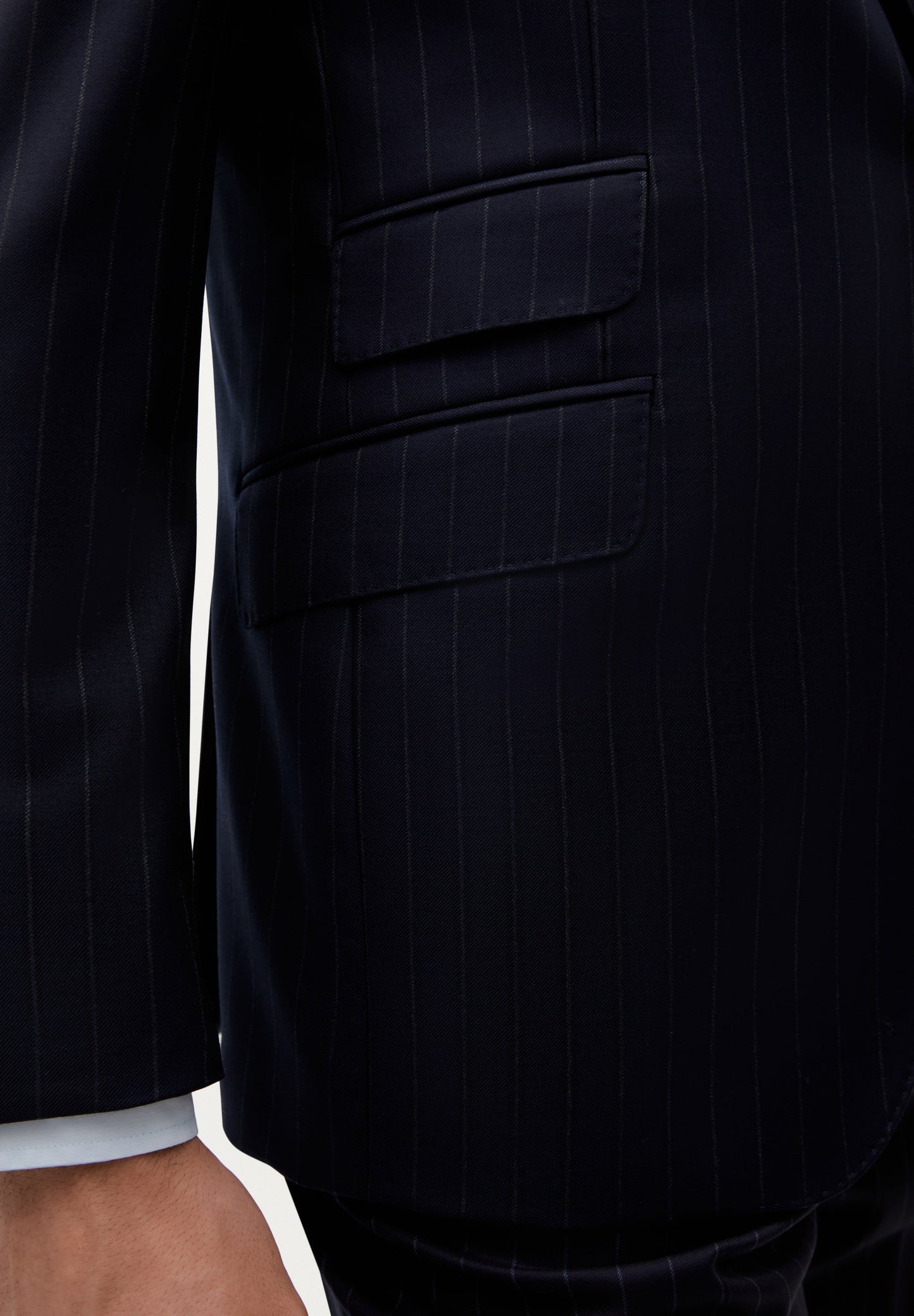 WOOL PINSTRIPE BLAZER