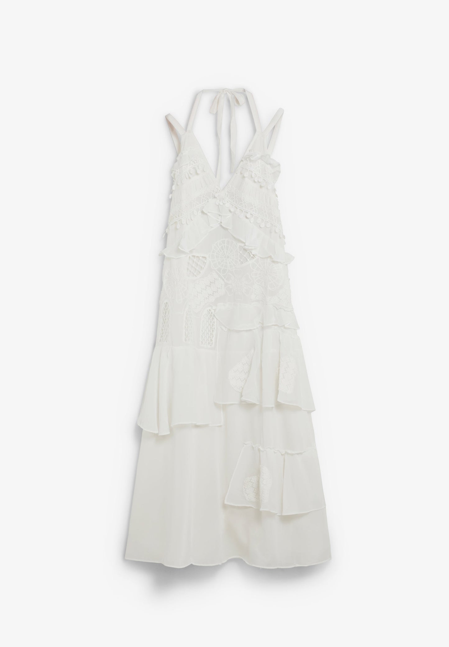 LACE DRESS WITH RUFFLES