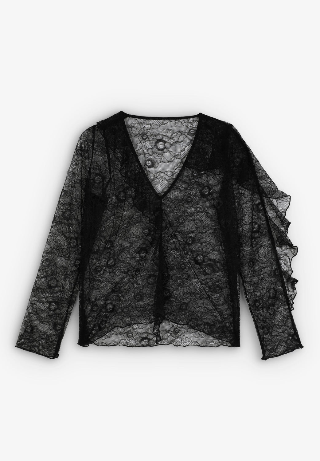 BLUSA ENCAJE VOLANTES - Scalpers