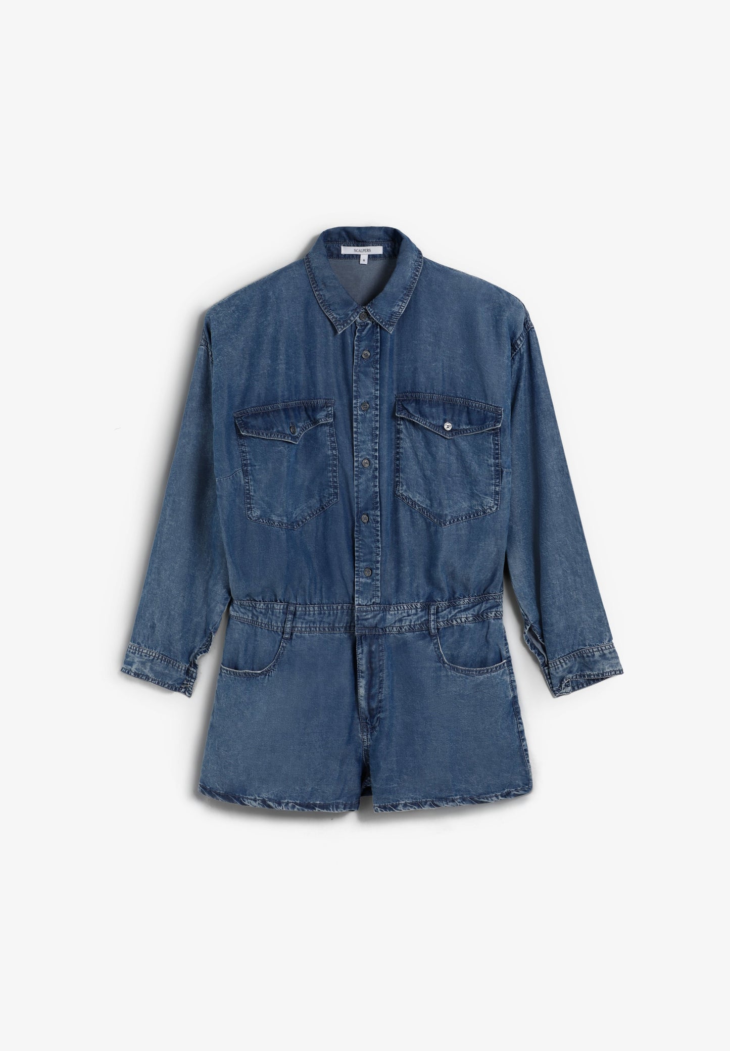 DENIM EFFECT PLAYSUIT