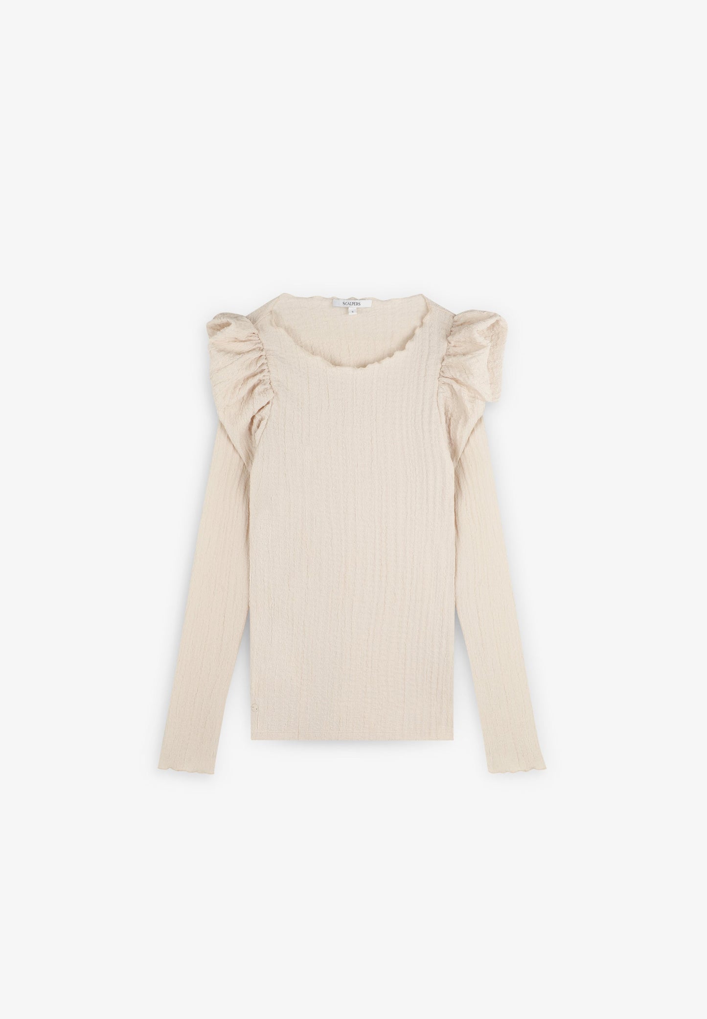LONG SLEEVE RUFFLED T-SHIRT