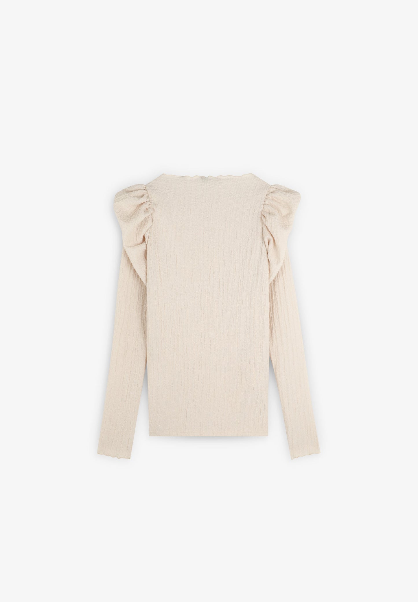 LONG SLEEVE RUFFLED T-SHIRT