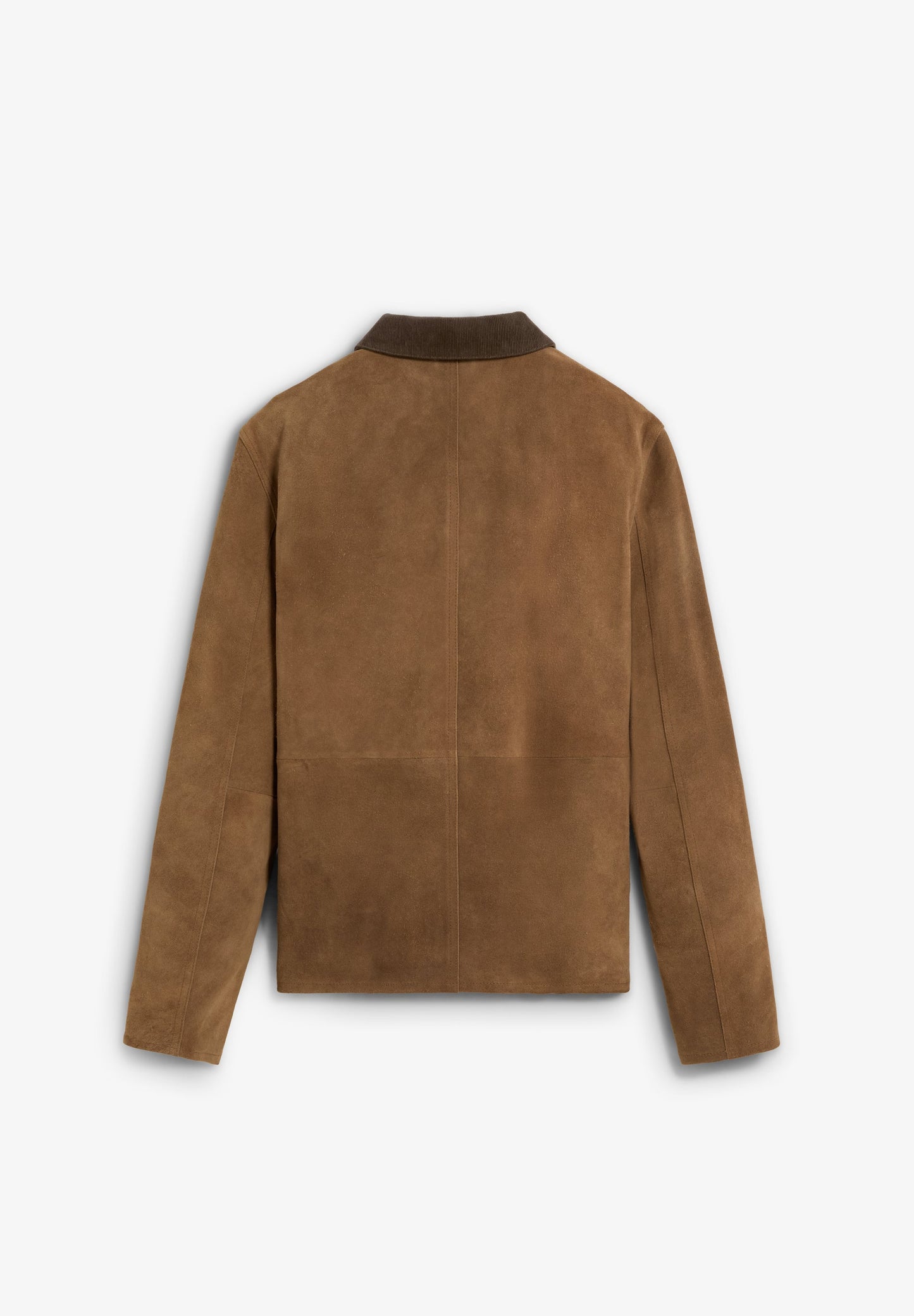 LEATHER JACKET WITH CORDUROY COLLAR