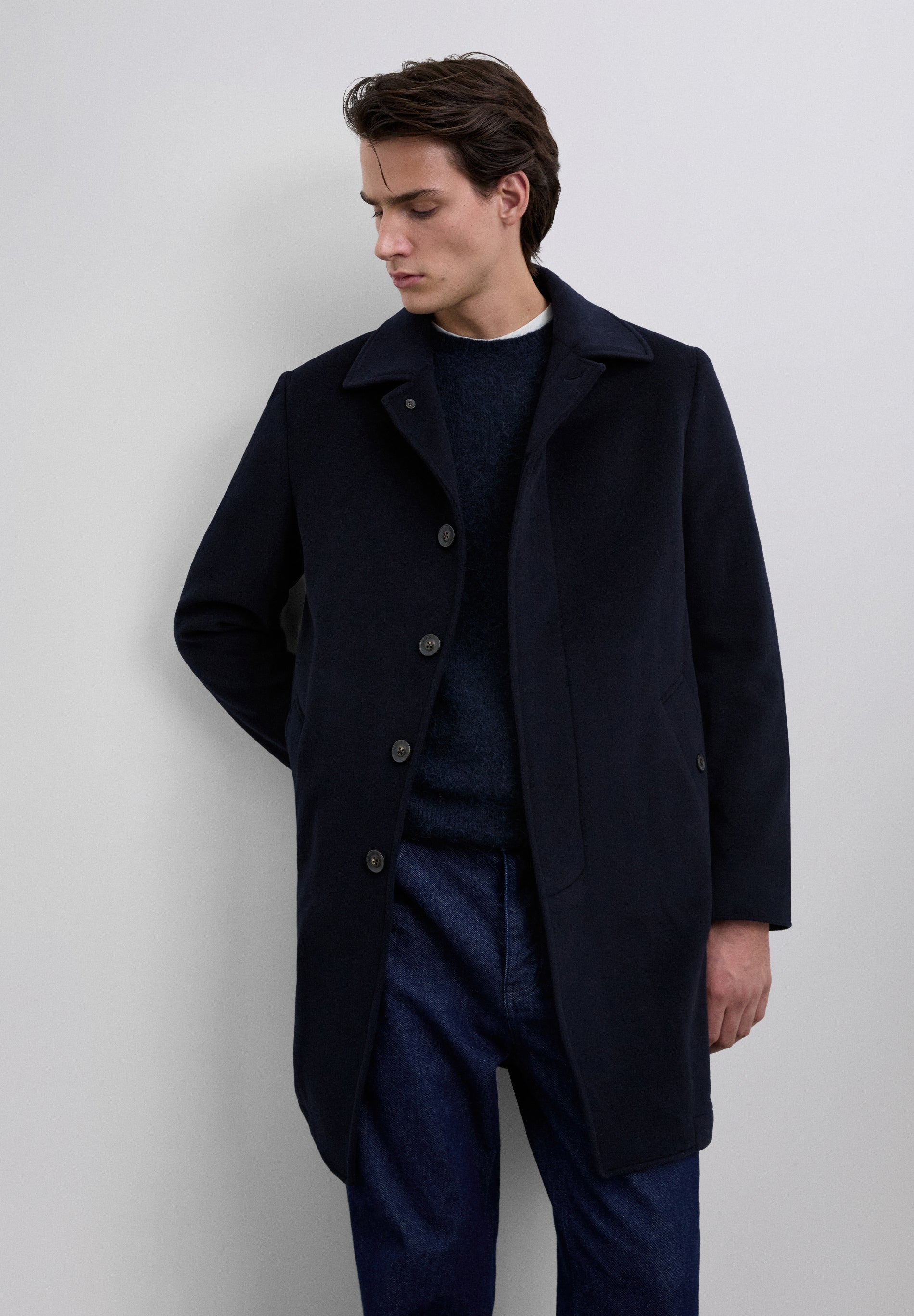 LONG WOOL BLEND COAT