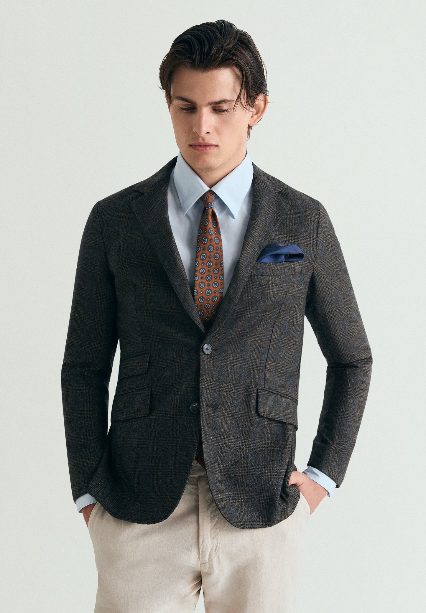 CHECKED WOOL BLAZER
