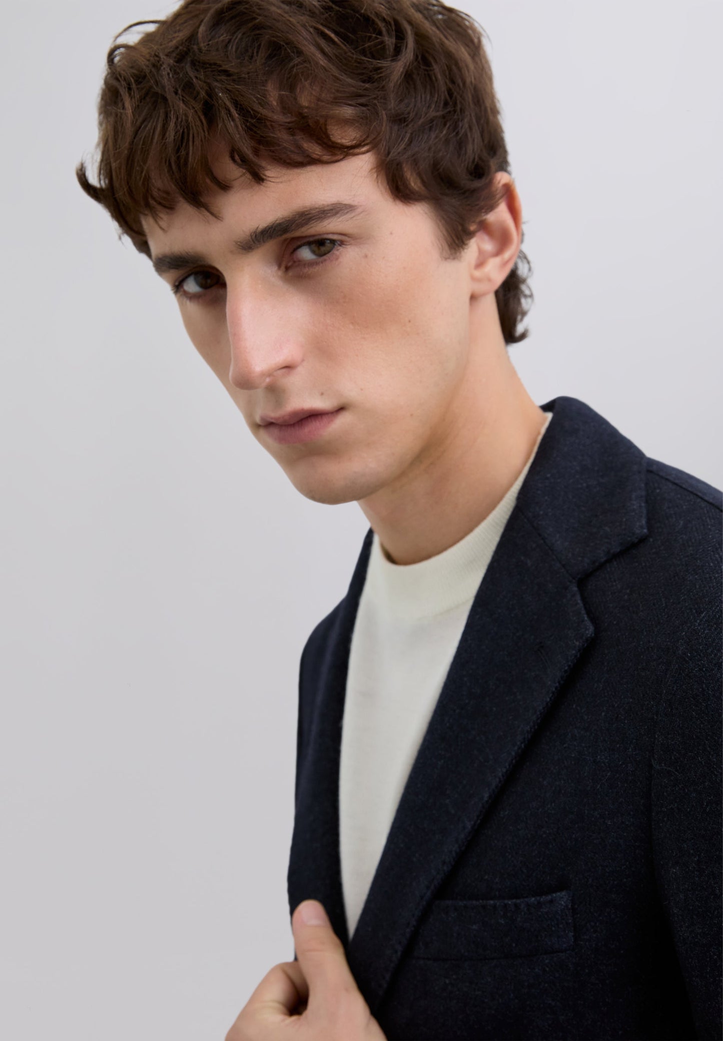 HERRINGBONE WOOL BLAZER