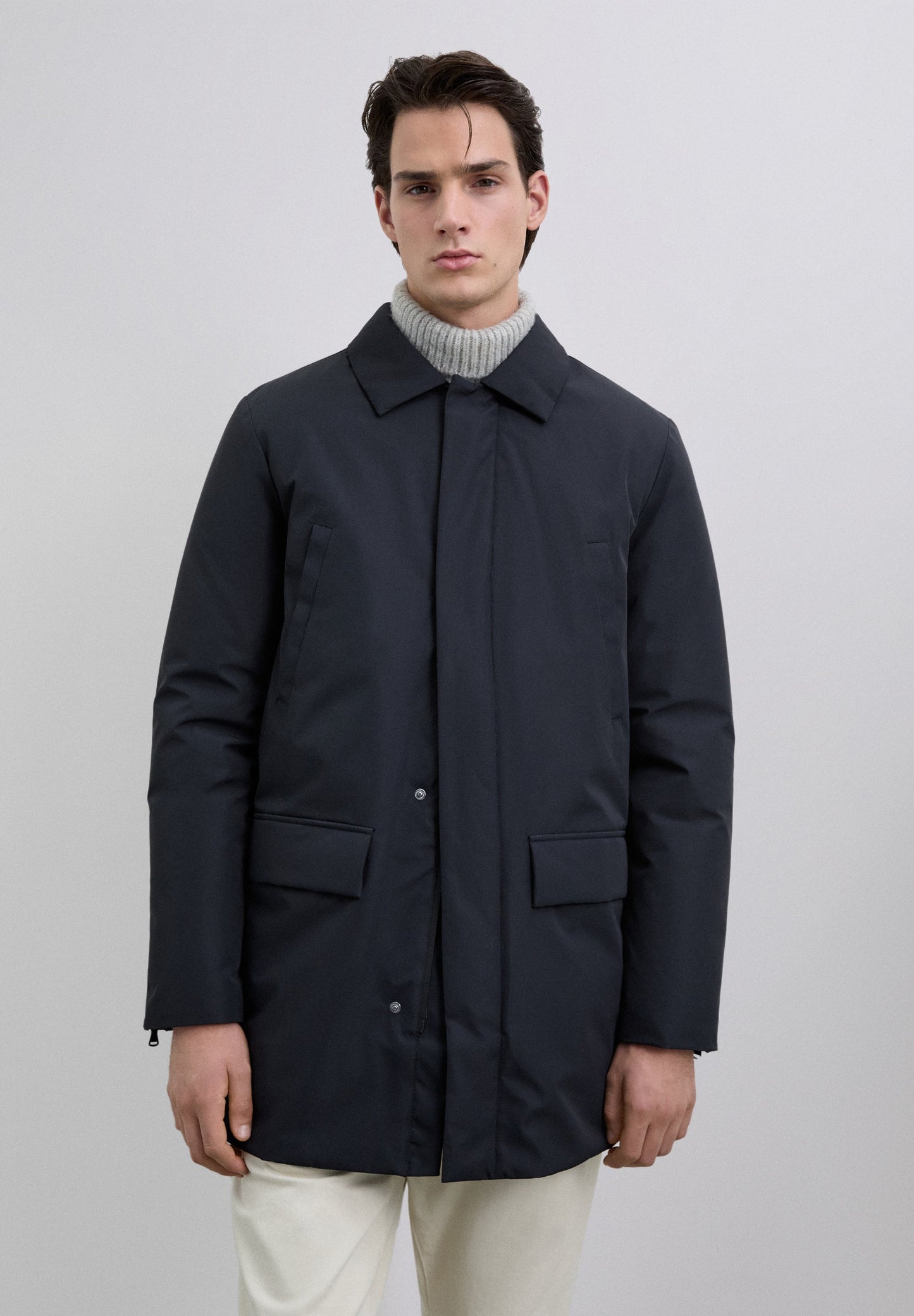 HOODED TECHNICAL PARKA WITH POCKETS